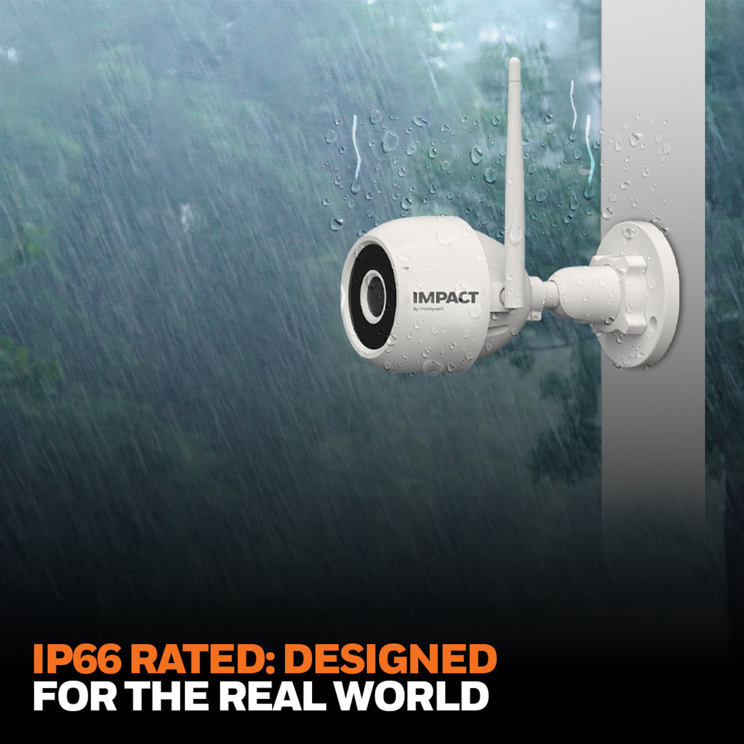 Image of Impact by Honeywell TEV2 HD 2MP Smart Wifi IP CCTV Night Vision Remote viewing Motion Alert Outdoor Security Camera