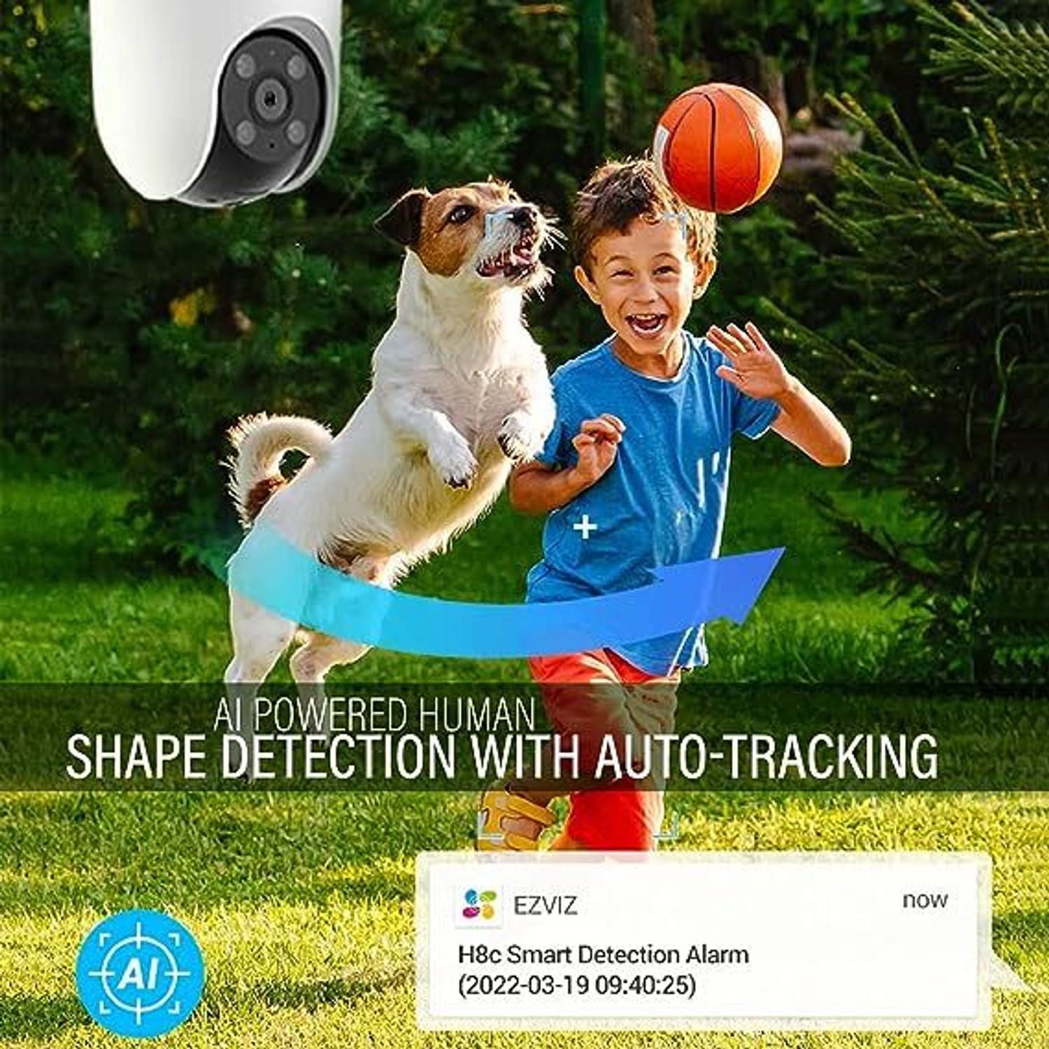 Image of EZVIZ  H8c 4MP Wi-Fi Outdoor PanTilt ,Color Night Vision|Two-Way Talk|Weatherproof Security Camera