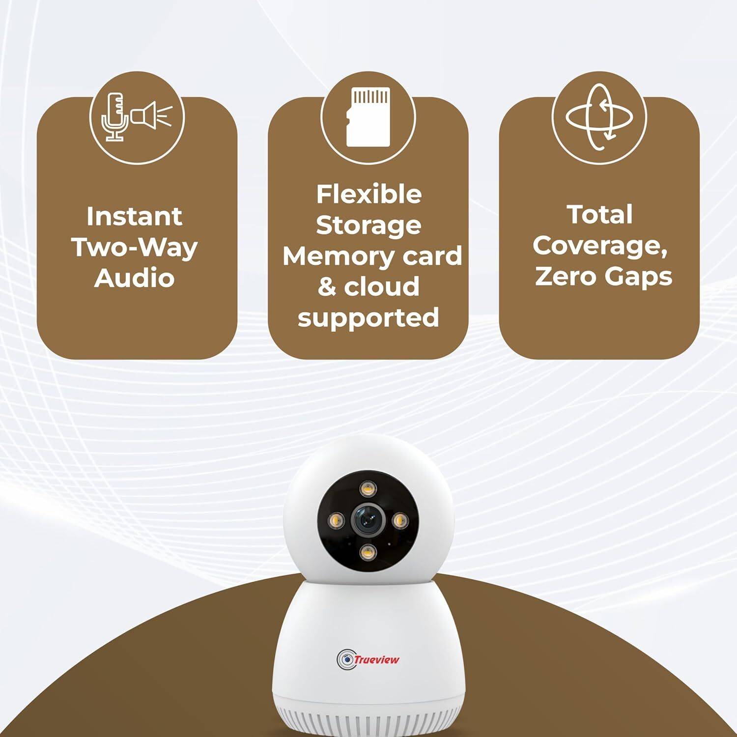 Trueview 3MP STQC WiFi Pan Tilt Security Camera - Image 5