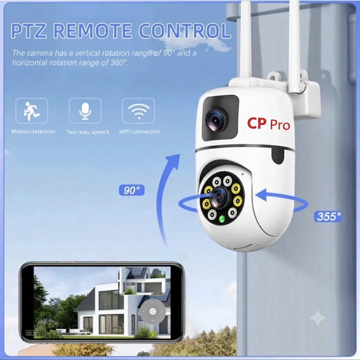 Image of CP PRO Wi-Fi camera dual lance cctv Full HD Security Camera