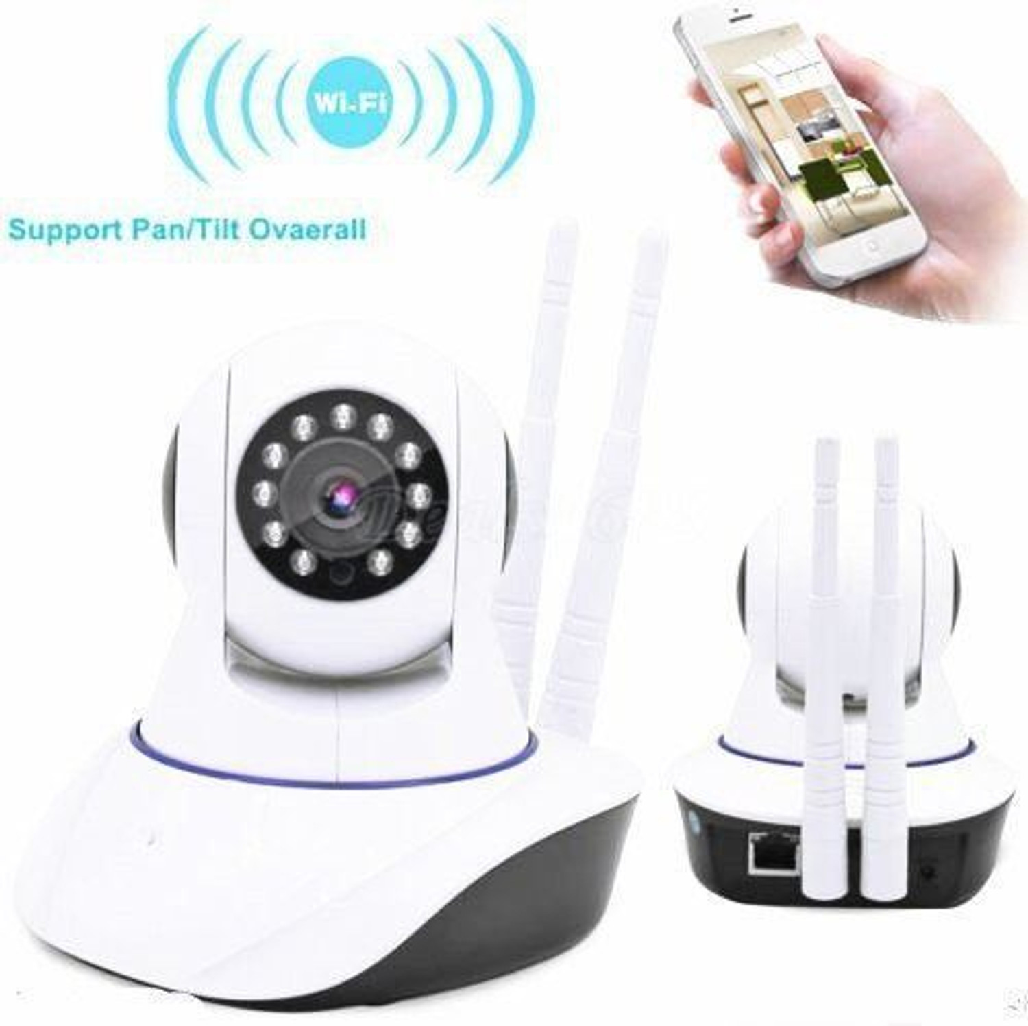 Image of CAMSYNS CCTV WiFi Camera for Home V380 Wireless WiFi IP Camera HD 1080P Night Vision Security Camera (128 GB, 1 Channel)