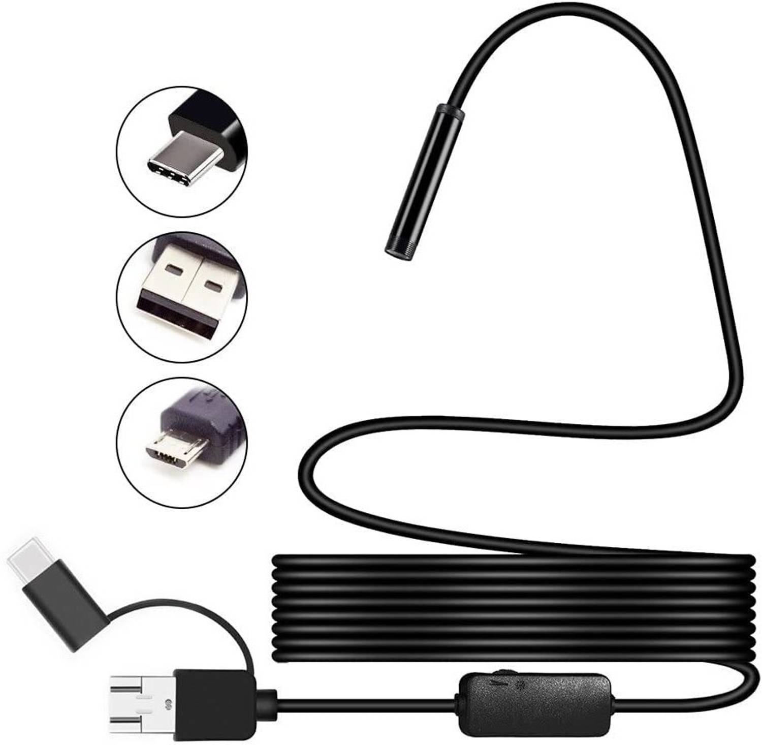 GOSTO Full hd 5.5mm IP67 Waterproof Mini Android iOS Endoscope 6L