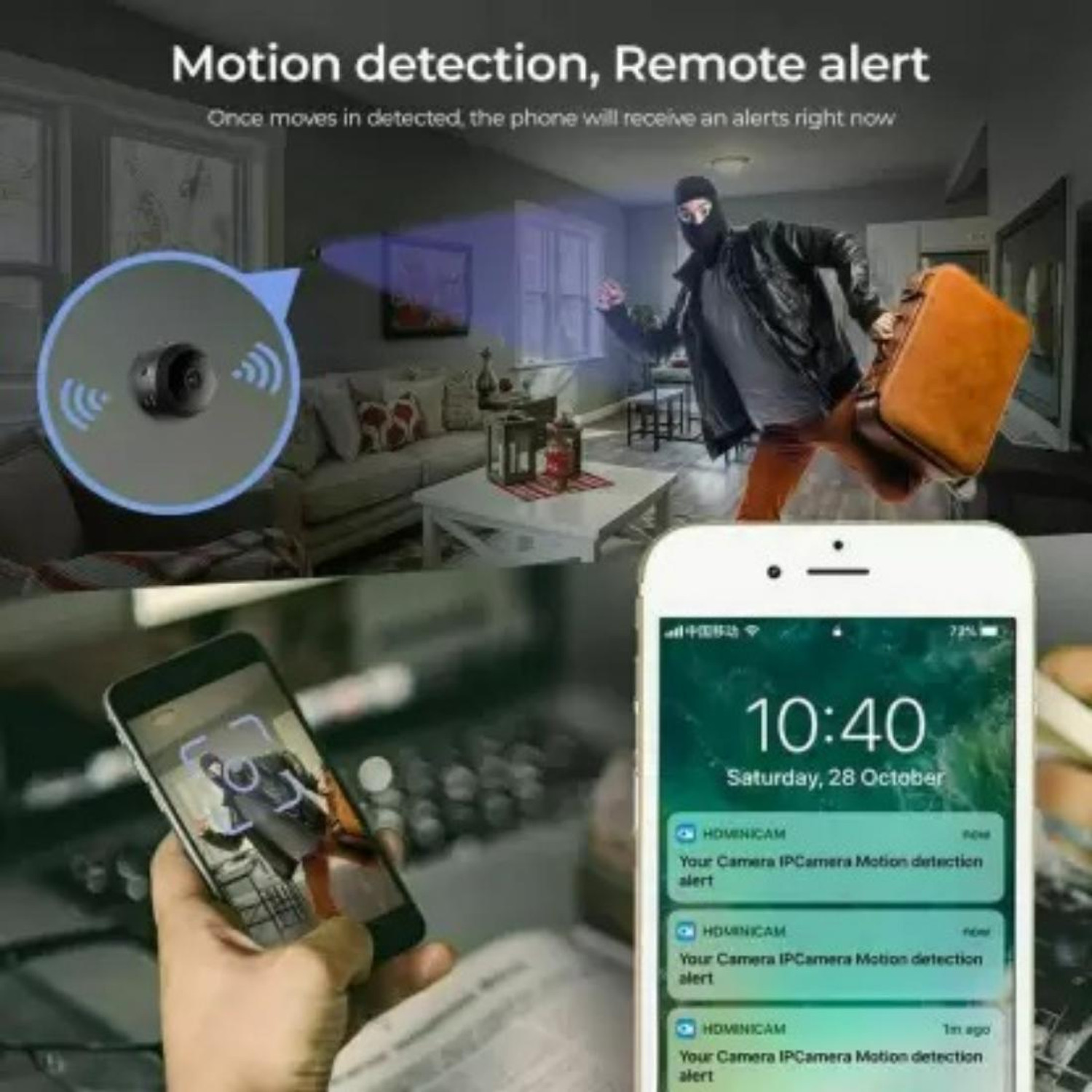 Image of SATTOBISION Mini Wifi Full HD Spy Hidden Wireless CCTV IP Camera For Home Security Security Camera