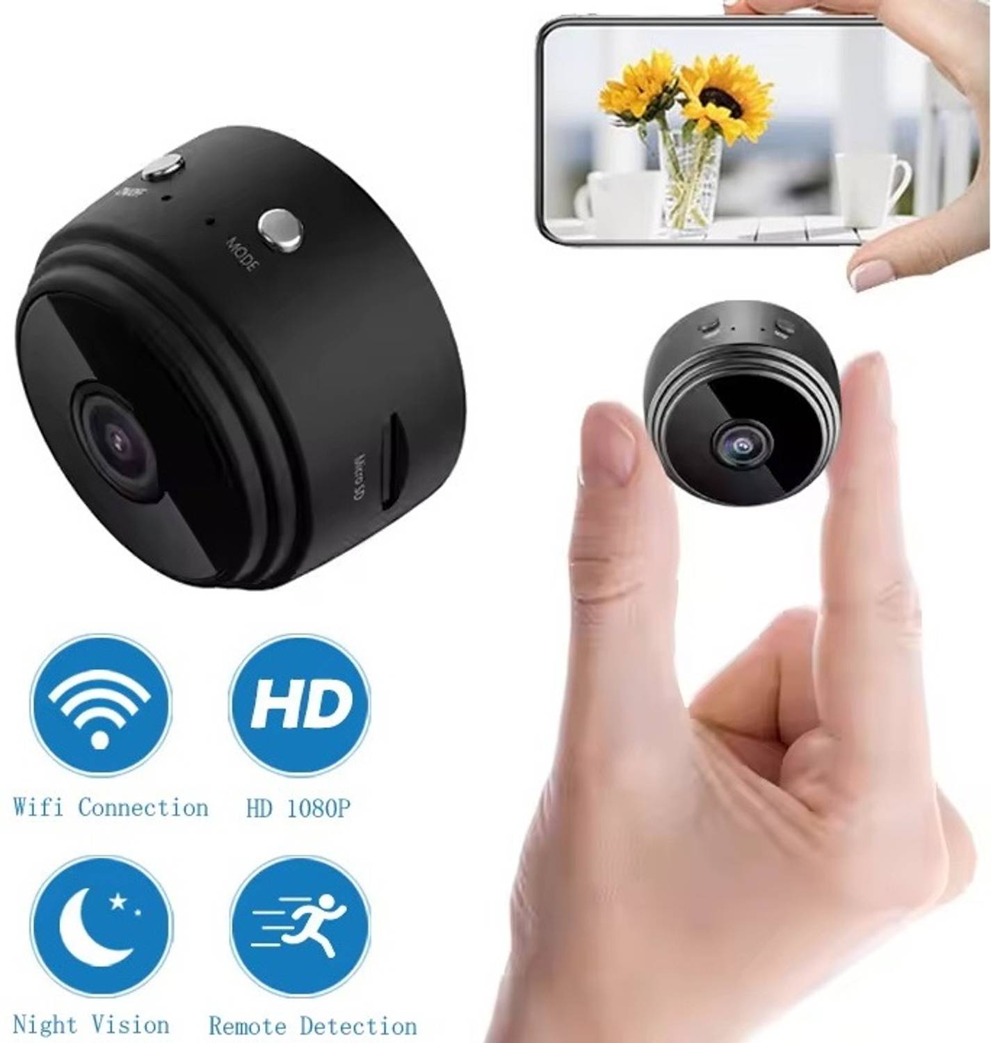 OSQD Indoor Hidden CCTV Camera – Spy WiFi Cam 1080P with Night Vision Security Camera