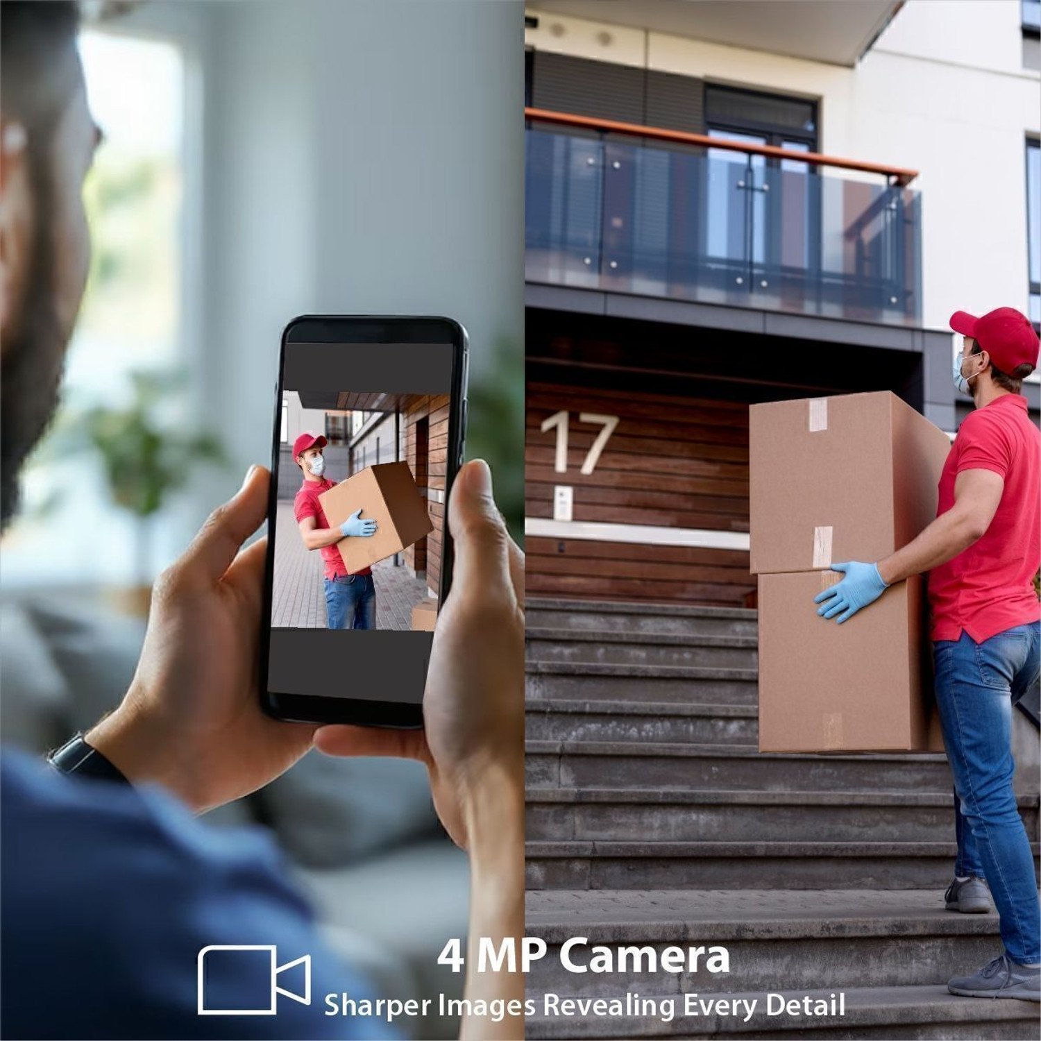 Image of CP PLUS CP-Z45Q 4MP Wi-Fi Pan Tilt Camera with Full Color Night Vision & Motion Alerts Security Camera