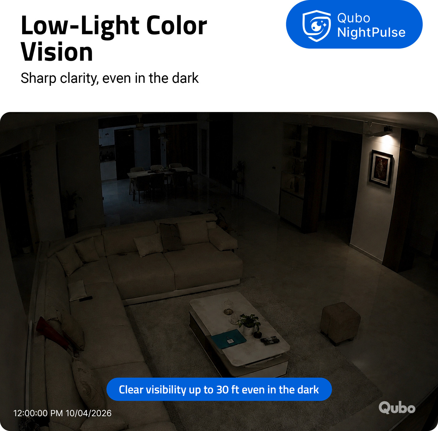Image of Qubo Smart 360 degree Pro 4MP | AI App Alerts | Alarm |Cloud+SD Storage | Wi-Fi Security Camera