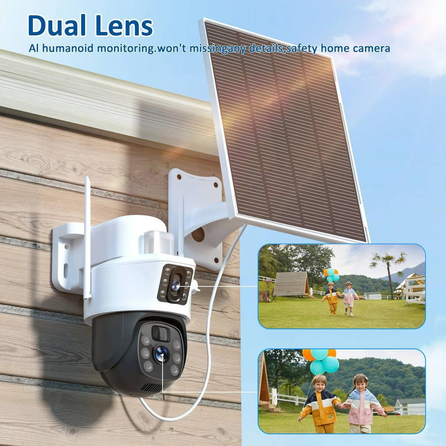 Image of SKY HUB 5+5MP 4G SIM Mini PT Solar Powered Linkage Advanced WIRELESS CCTV Surveillance Security Camera