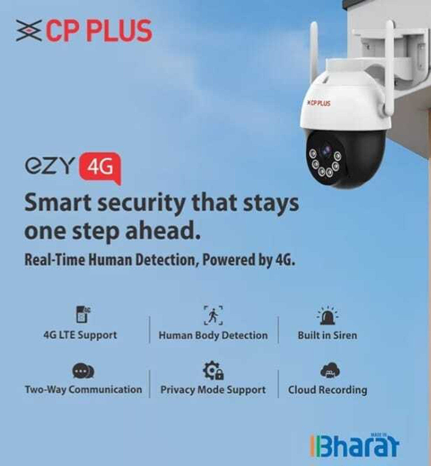 Image of CP PLUS EZ- S35T 3MP 4G SIM SUPPORT MOTION ALERT & 30M NIGHT VISION Security Camera