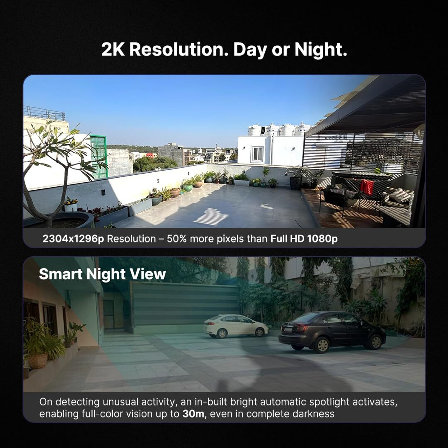 Image of Qubo Smart Outdoor 2K Wi-Fi Bullet Cam [Pack of 2]|3MP|AI Alert|Spotlight Security Camera