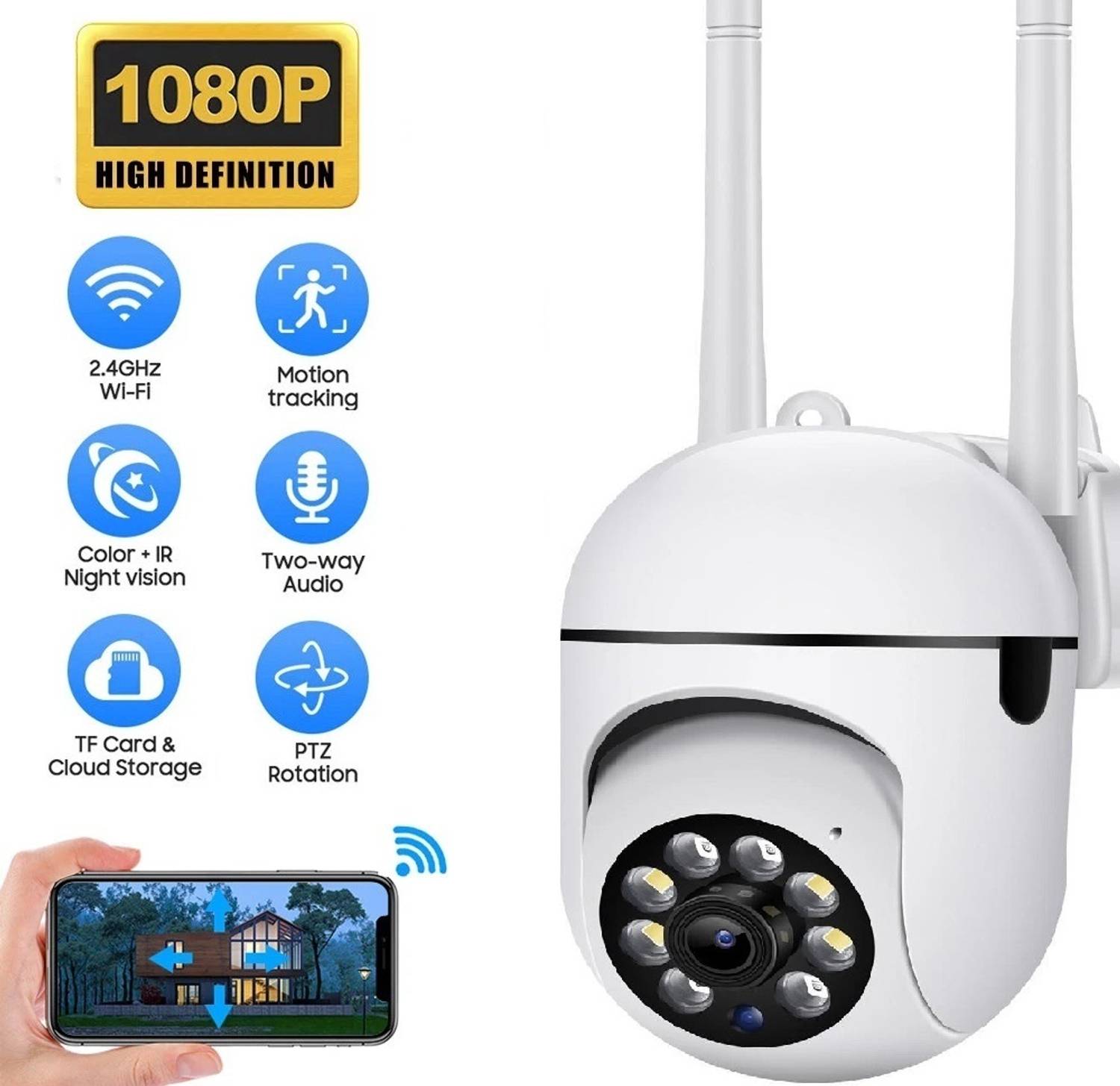 OSQD WiFi CCTV Camera 4MP | Full HD | Night Mode | Live View | Motion Alert Security Camera - Image 1