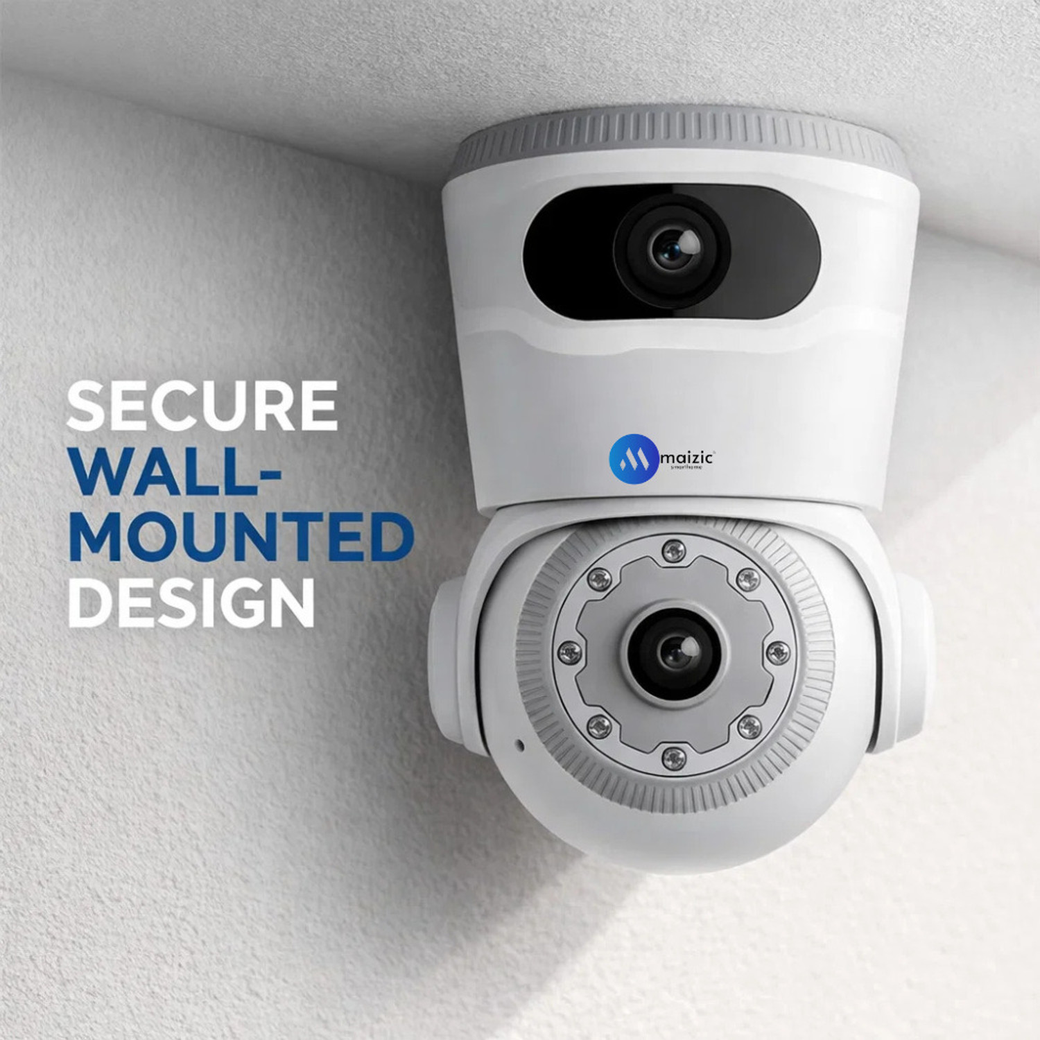 Image of Maizic Smarthome Astro [4MP+4MP] FHD Dual Lens & Dual Screen View WiFi Indoor CCTV Camera Security Camera