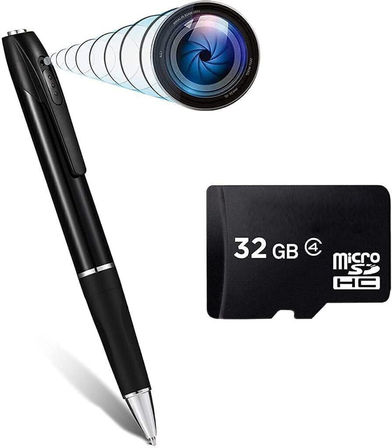 Image of securinnov Full HD Pen Camera 1080P Video Audio Recording Indoor Outdoor Pocket Security Security Camera