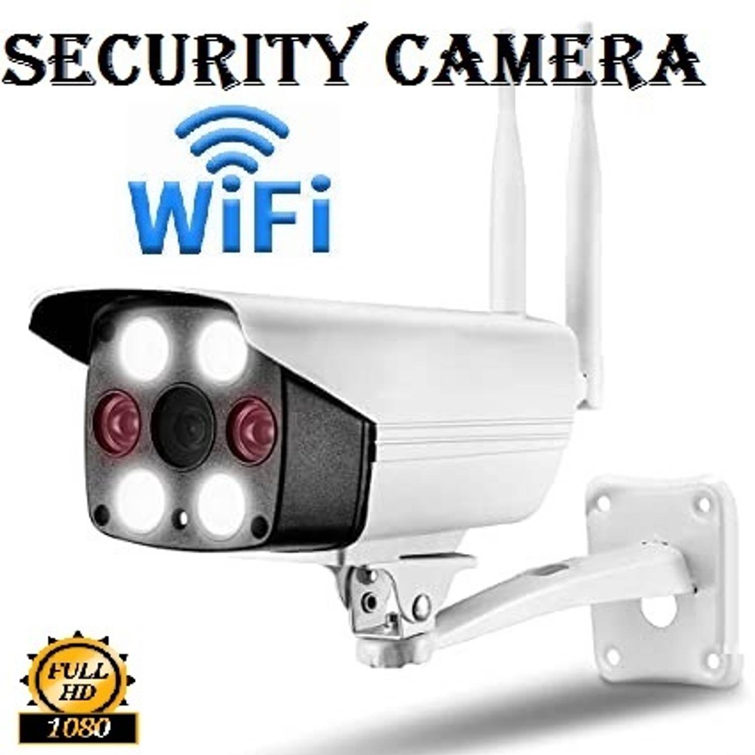 OSHSIZ Wireless WiFi 2MP HD 1080p Waterproof IP Live on Mobile App Bullet CCTV Camera Security Camera