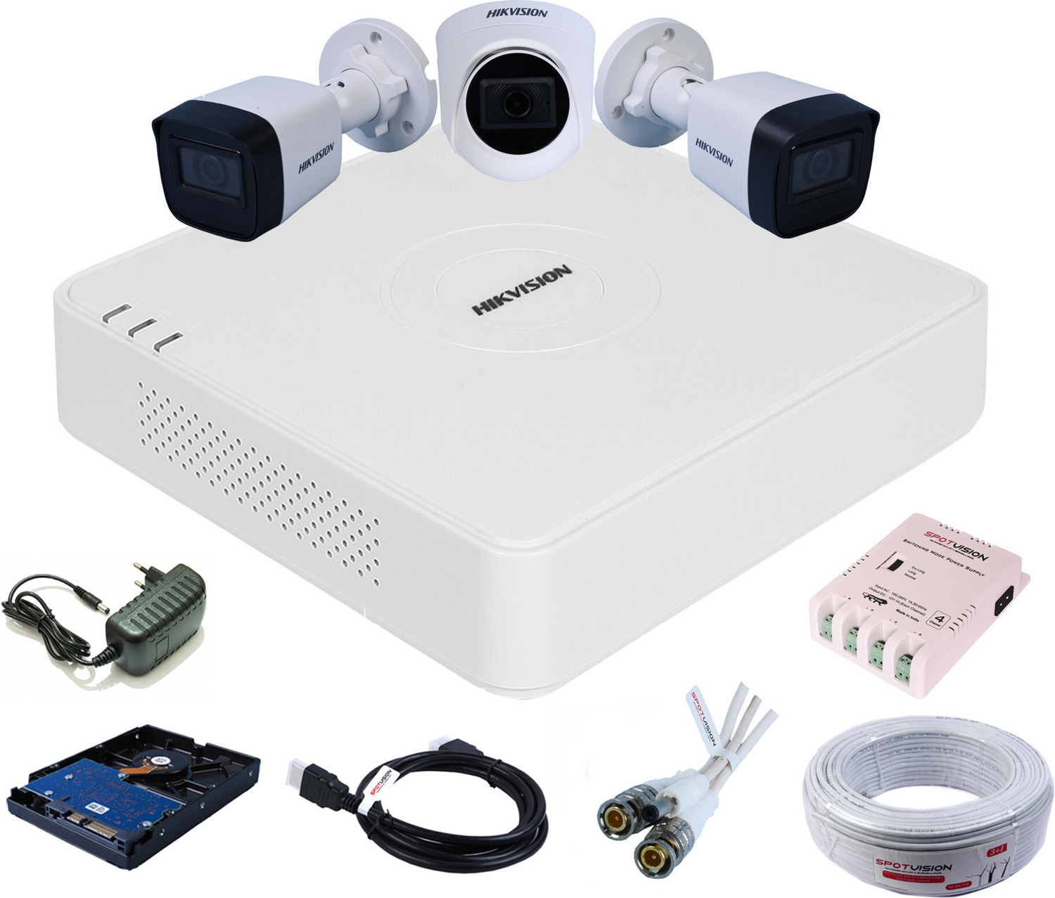 Image of HIKVISION 4 Channel HD DVR 1080P,Outdoor & Indoor Camera 1080P Security Camera