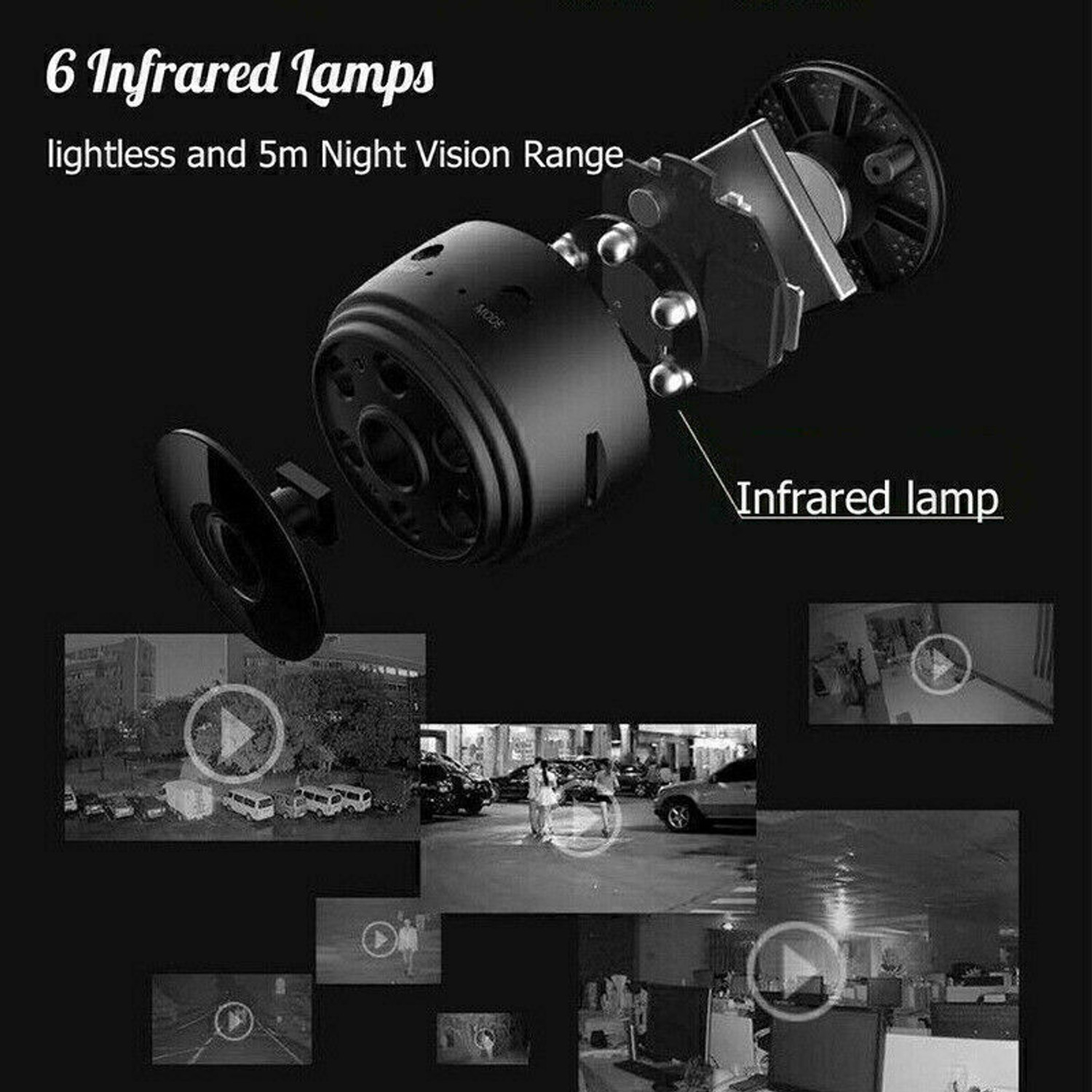 Image of osqd A9 Full HD Home Security WiFi Spy Camera 360 Security Camera for Home Instant Camera
