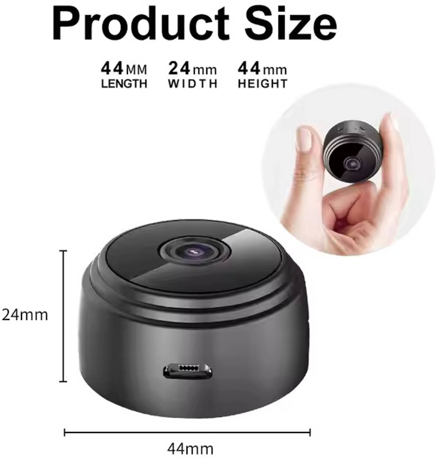 OSHSIZ WIFI SECURITY CAMERA Wireless Security Camera with Smart Night Vision, Motion Sensor & WiFi Remote Sports and Action Camera
