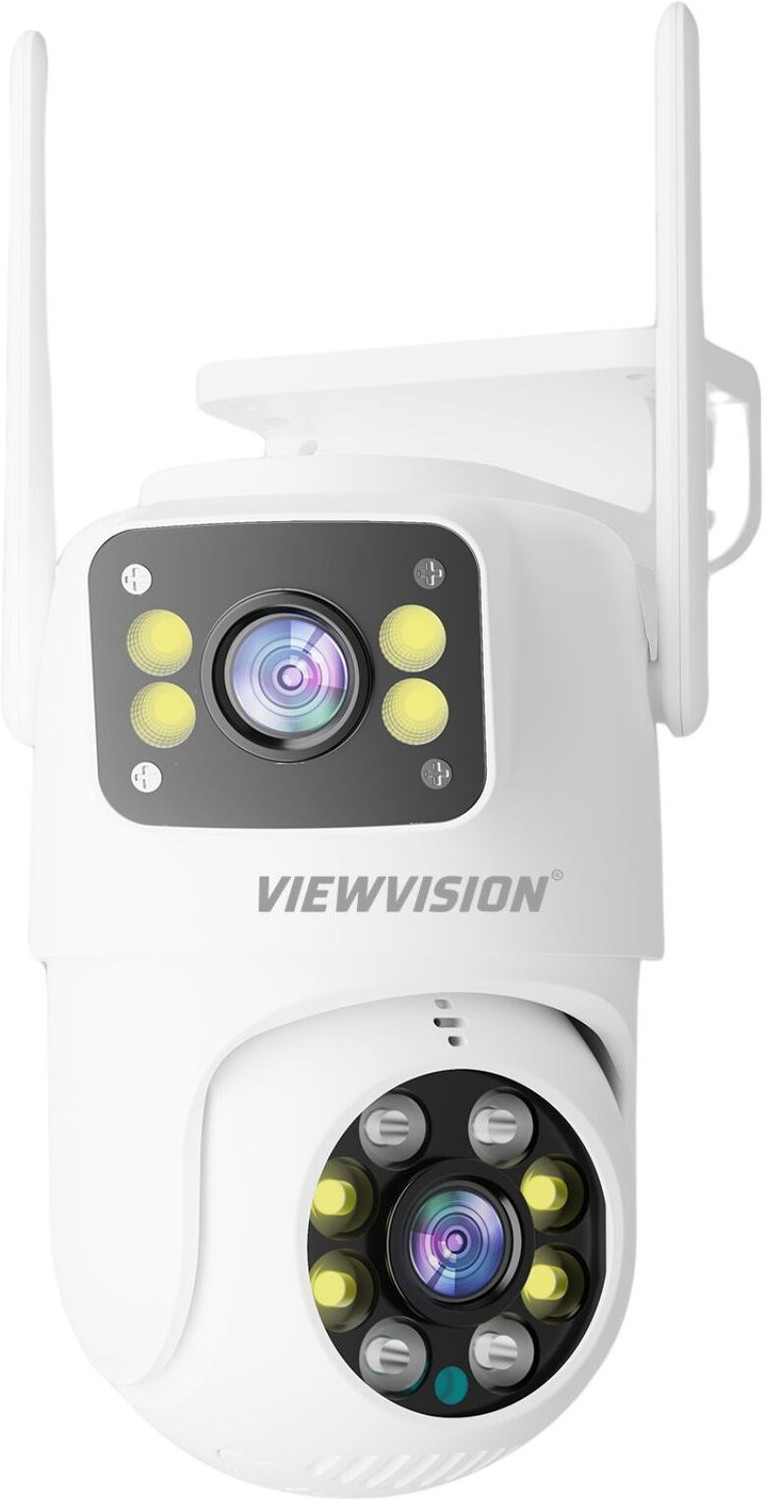 Image of Viewvision AT-R2H Full HD 1080p 3MP+3MP Dual Lens Linkage (360) Pan /Tilt Wi-Fi 2 Way Talk Security Camera