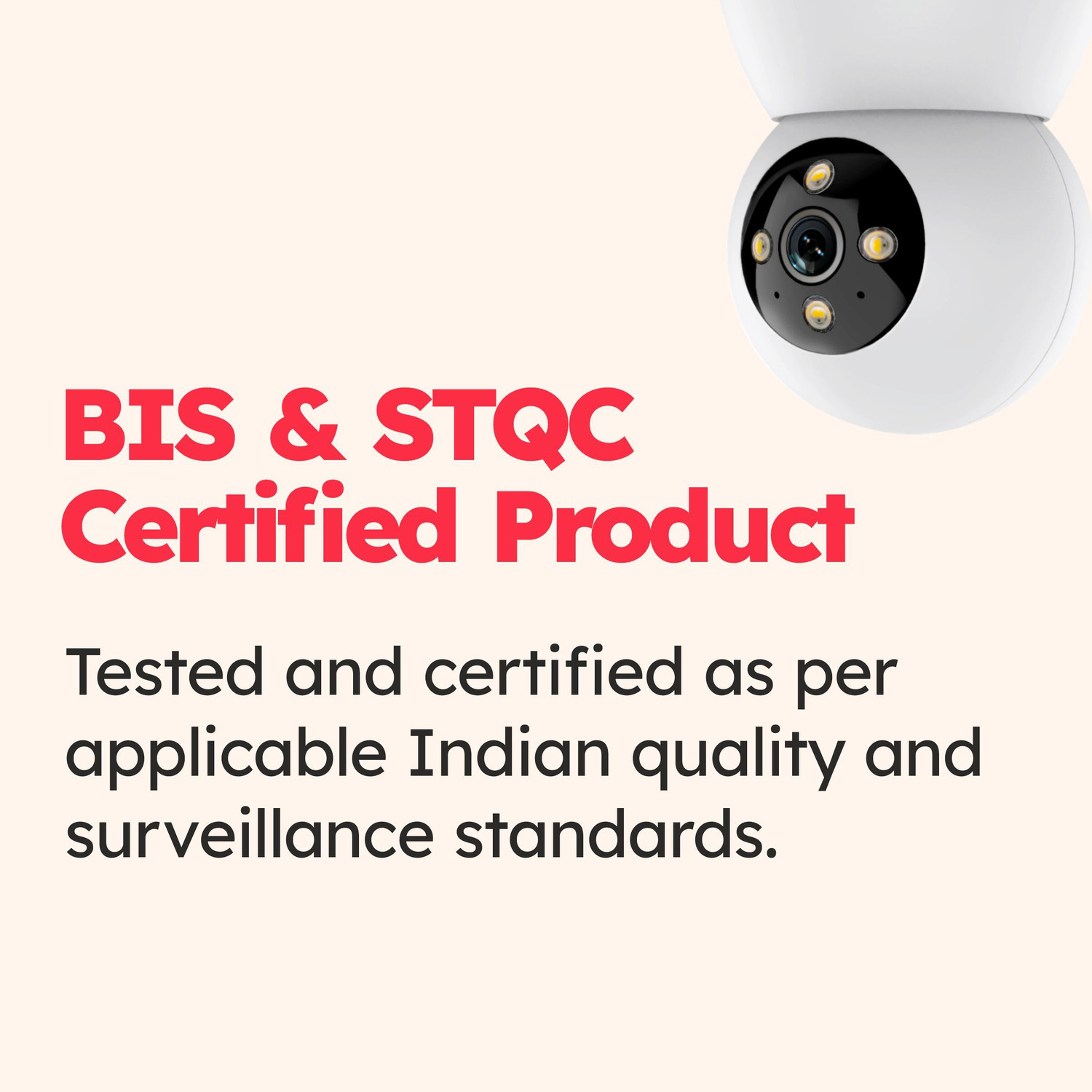 Image of Manomay BIS Certified STQC 3MP Smart WiFi Wireless Full View Pan-Tilt CCTV Home Security Camera