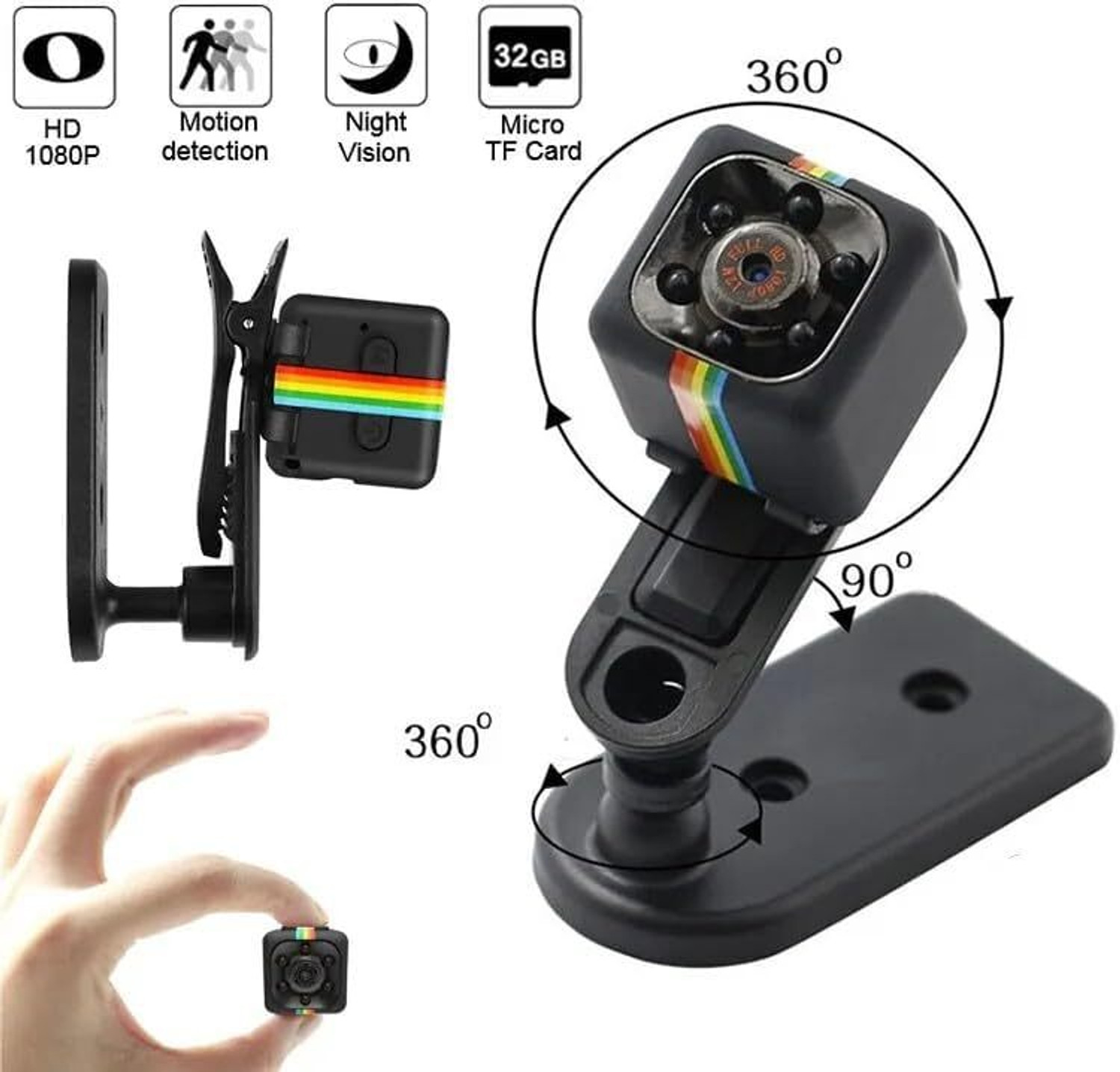 Image of Tazomi 1080P Mini Spy Camera with Low Light Vision Mini Portable Security Camera,Hidden Spy Camera