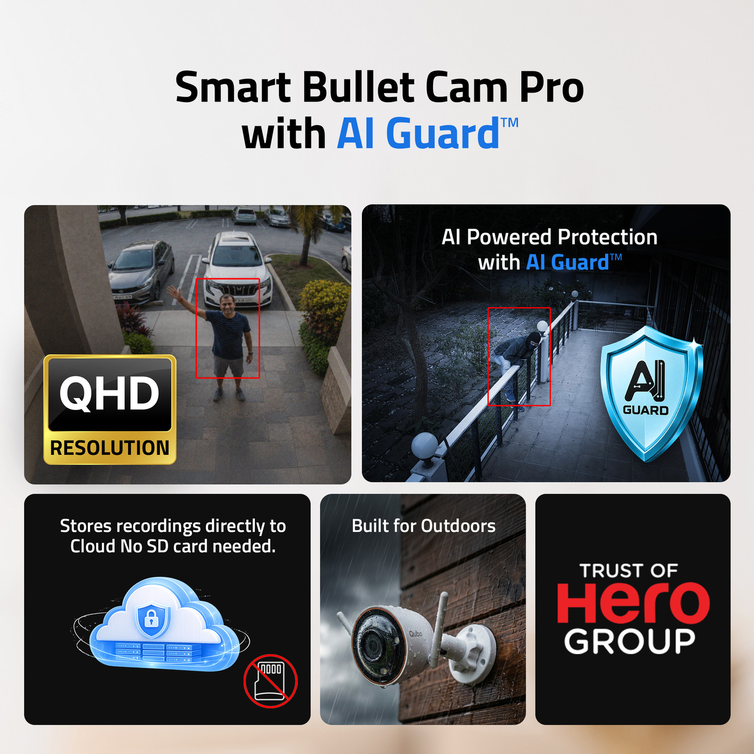 Image of Qubo Smart Bullet Cam Pro (4MP) Security Camera