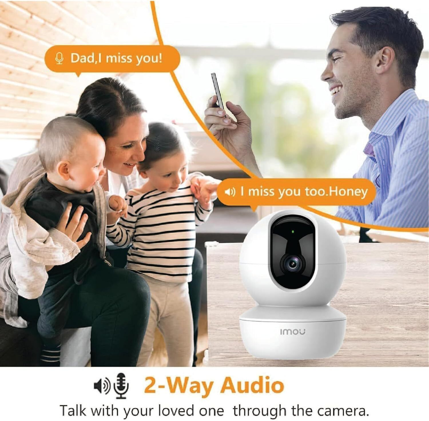 Image of IMOU Ranger S2 IPC-DK2-3H1W 3MP Pan Tilt /Indoor /Two-Way Talk / Night Vision Security Security Camera