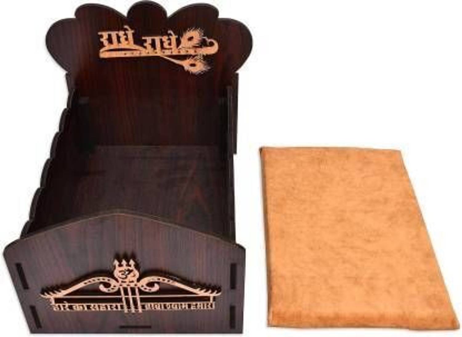 Anita Wooden Bed for Laddu Gopal Jiwith Beautiful Mattress(Brown, Pack of 1) Solid Wood Home Temple