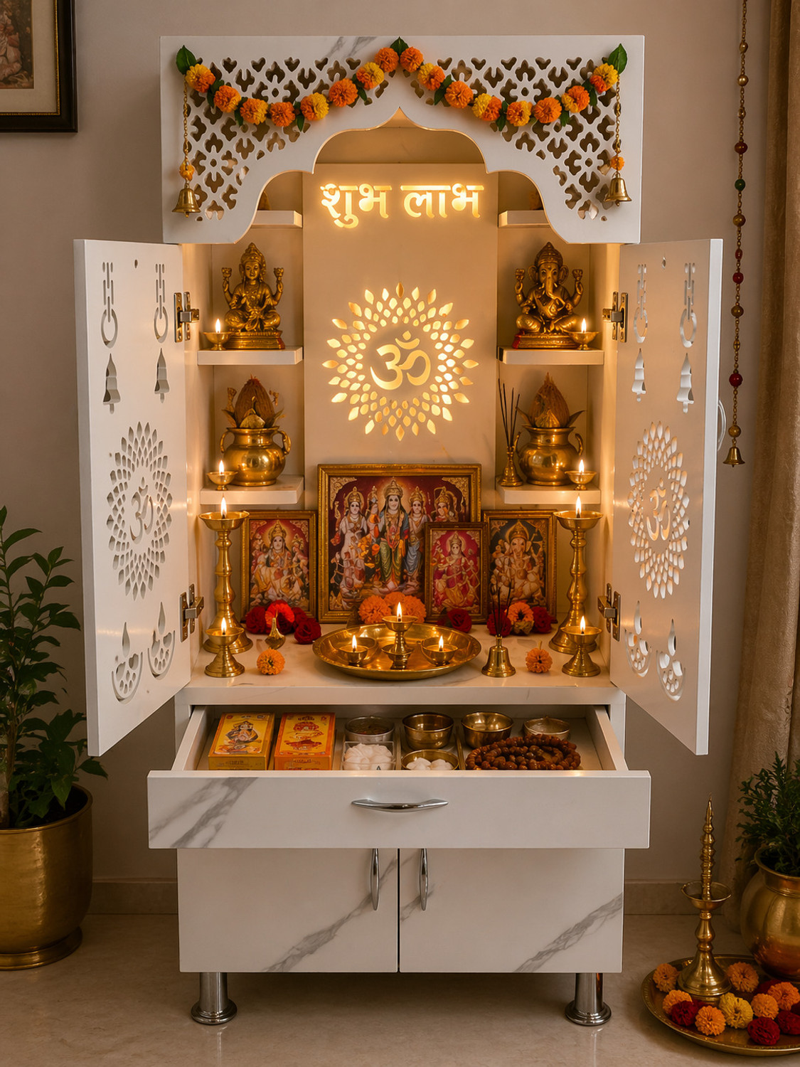 Image of Flipkart Perfect Homes Studio Engineered Wood Home Temple