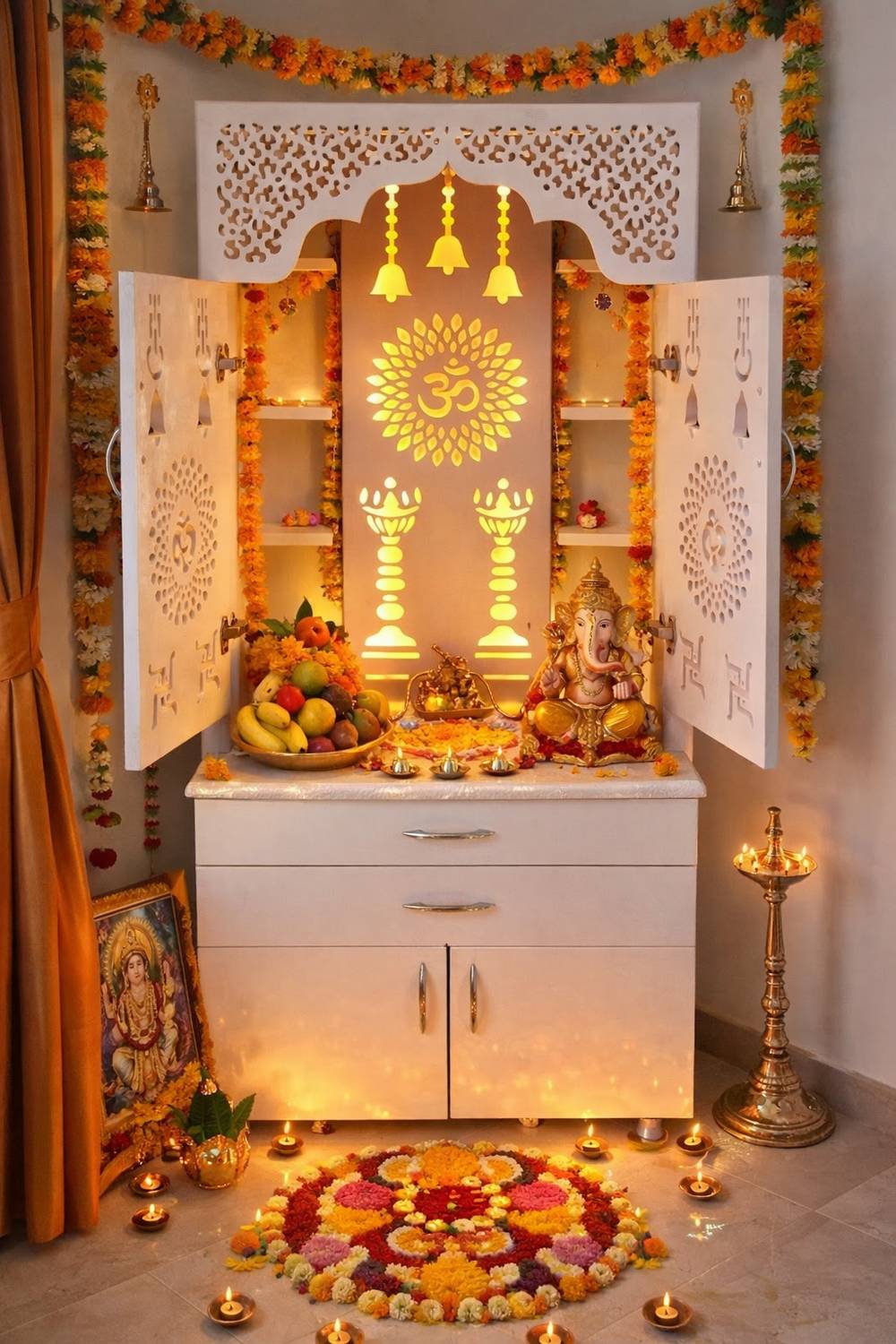 Flipkart Perfect Homes Studio Engineered Wood Home Temple