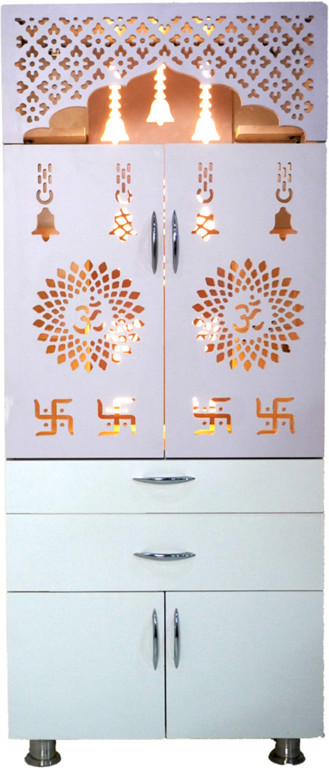 Image of NITAYRA Moden Temple With Led Light , Temple Big Size Engineered Wood Home Temple