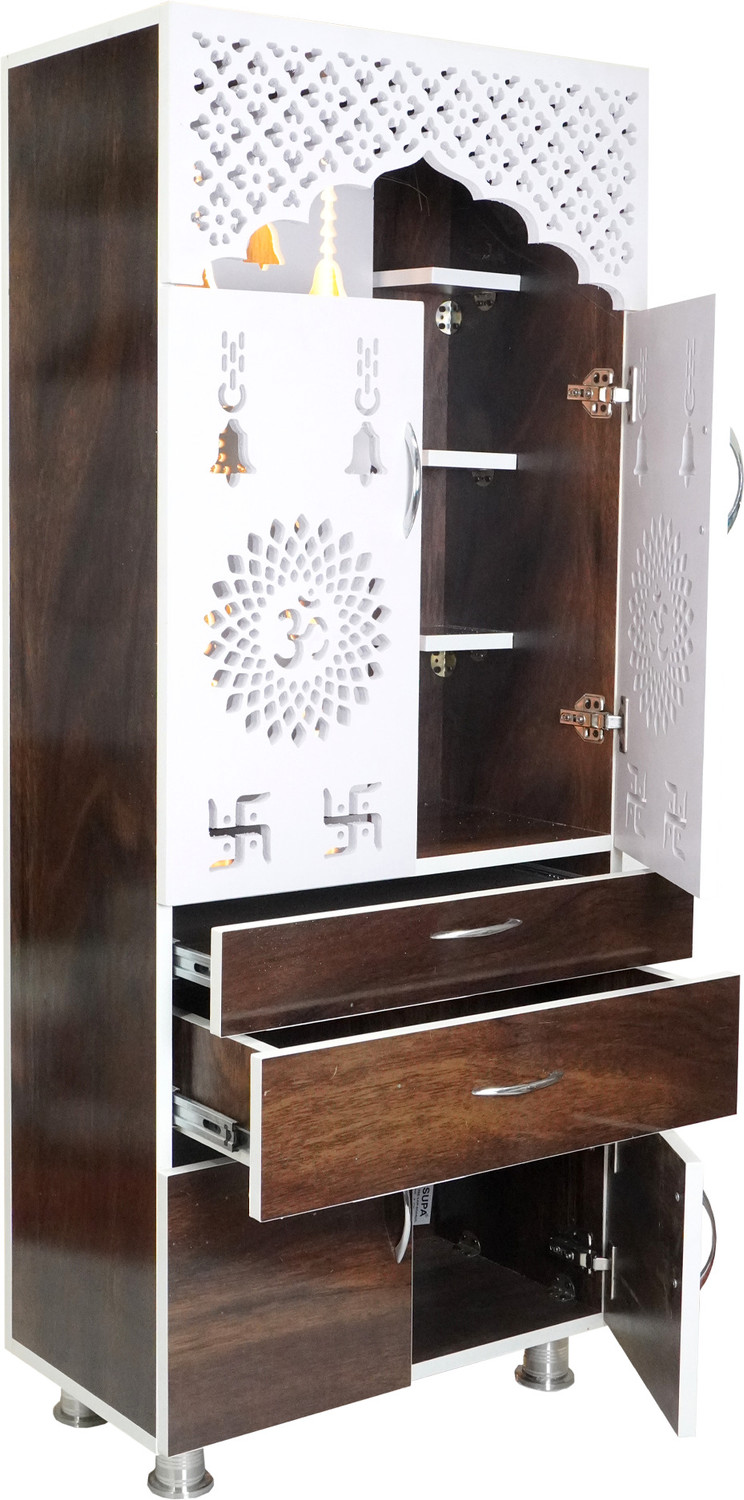 Image of Flipkart Perfect Homes Studio Big Size Designer Temple for Home / Pooja Mandir Engineered Wood Home Temple Engineered Wood Home Temple