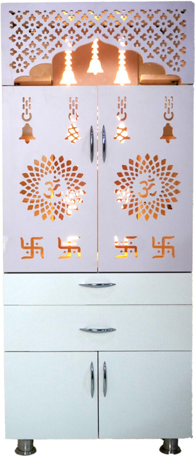 Image of Flipkart Perfect Homes Studio Big Pooja Mandir for Home / Pooja Mandir Engineered Wood Home Temple Engineered Wood Home Temple