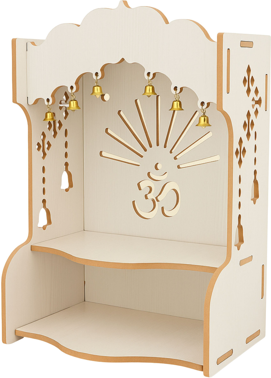 Image of Pinkcity Intenational Wall Mount Temple ll Pooja Ghar ll Dev Dwar For Home&Office Solid Wood Home Temple