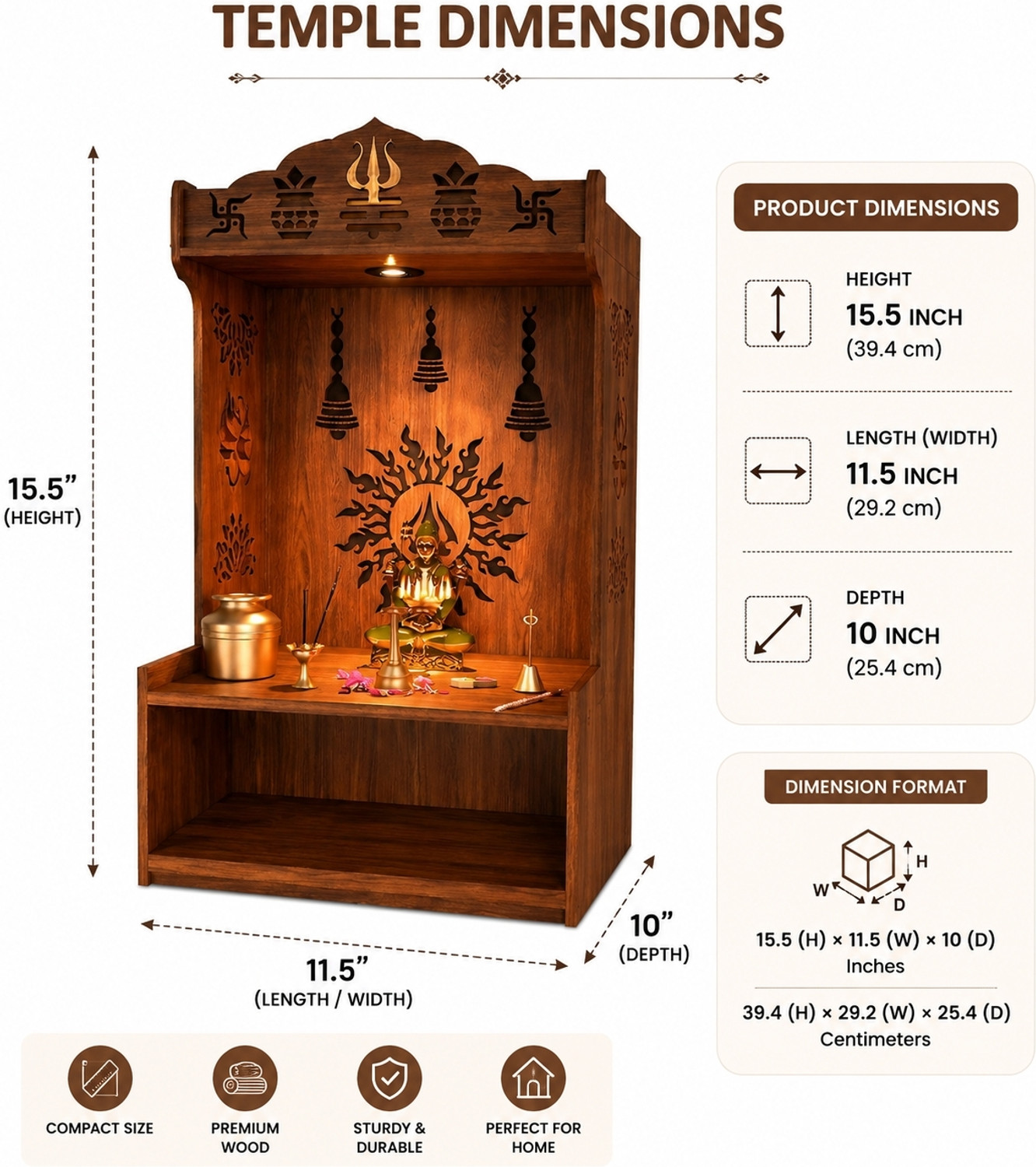 Image of m.s enterprises temple 17 Engineered Wood Home Temple