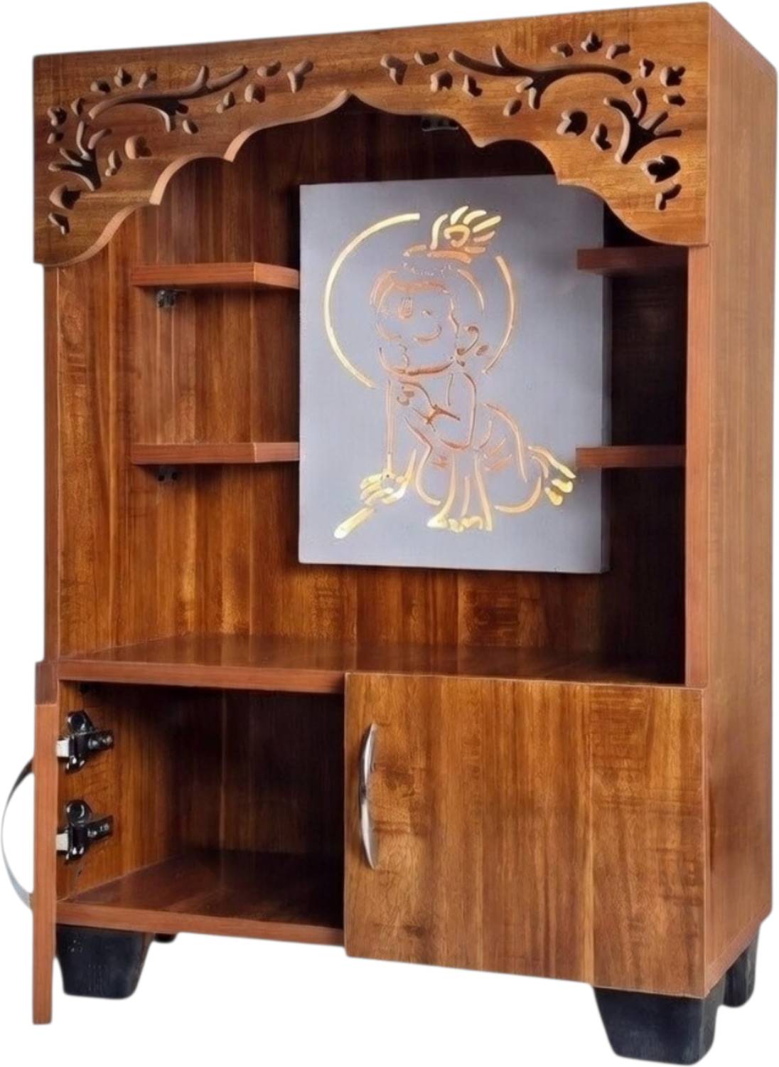 Old Wolf Furniture Wooden Temple with LED Light - Image 3