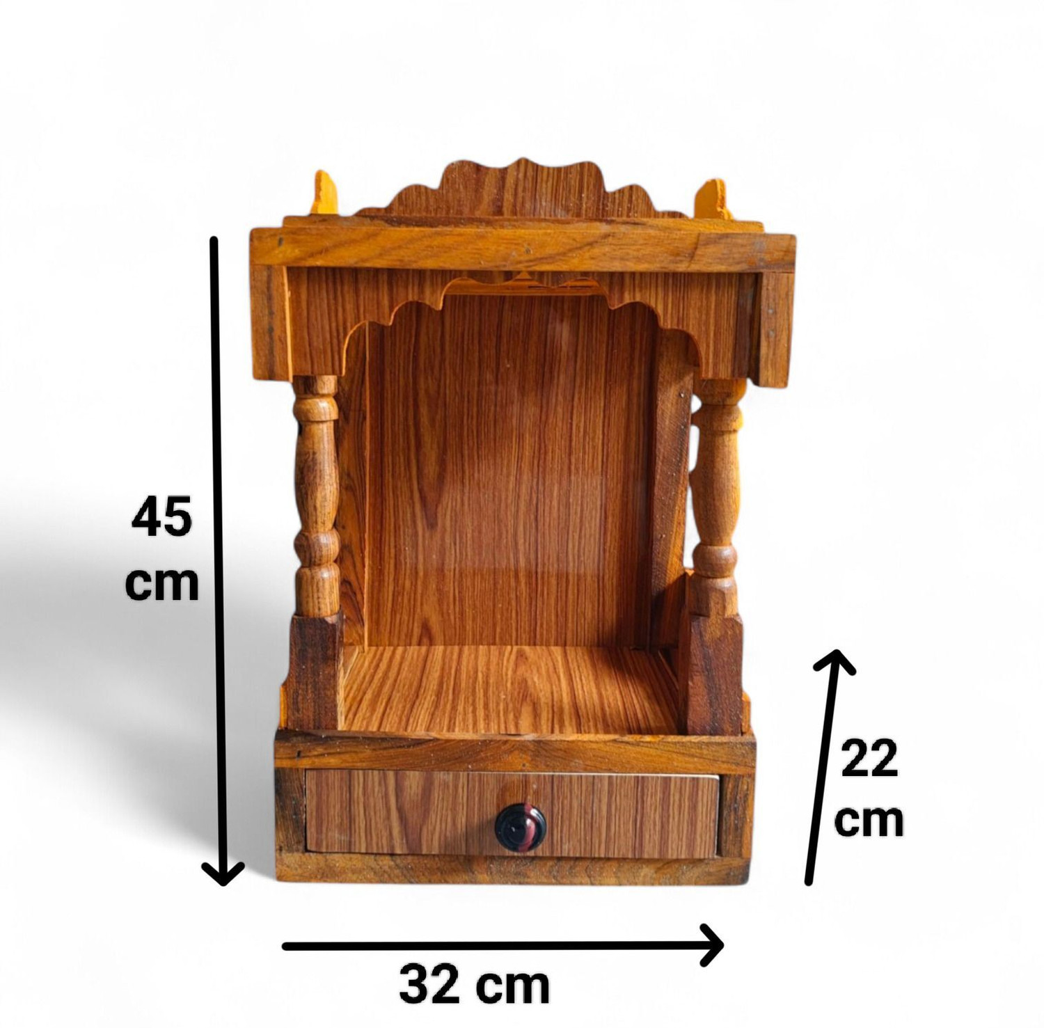 Image of Namo Enterprises wooden temple for office /home /shop Engineered Wood Home Temple