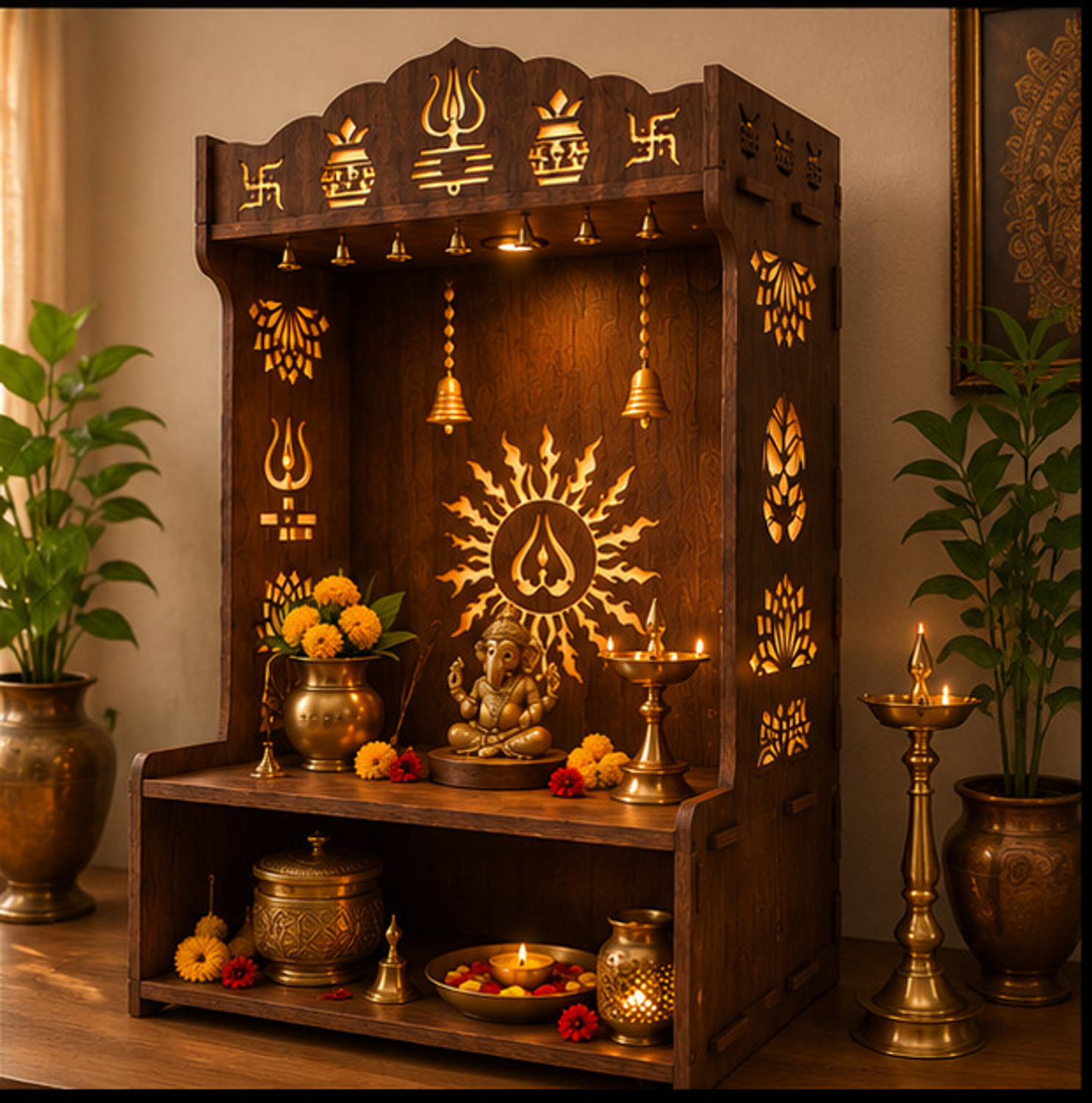 Image of m.s enterprises temple 17 Engineered Wood Home Temple