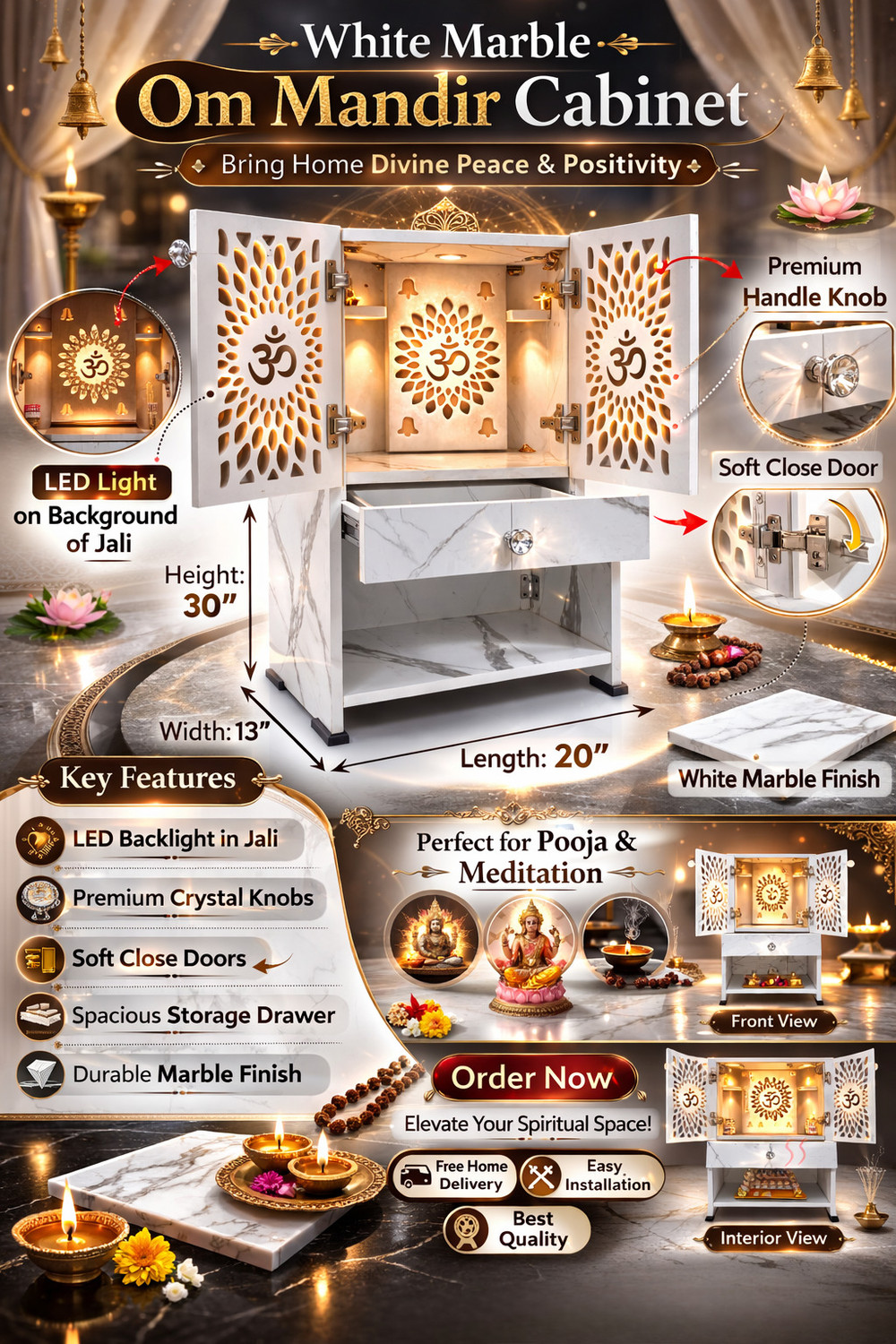 Image of ChiselChant Engineered Wood Home Temple