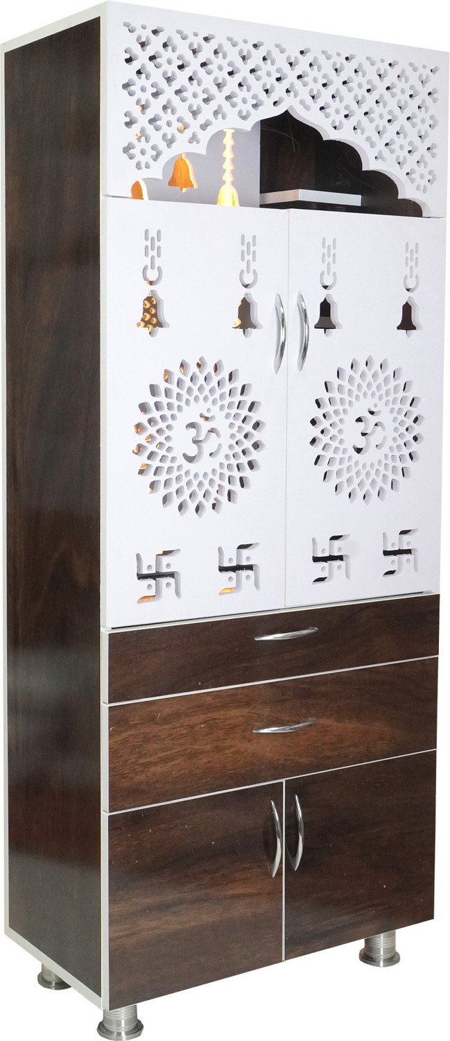 Image of Flipkart Perfect Homes Studio Big Size Designer Temple for Home / Pooja Mandir Engineered Wood Home Temple Engineered Wood Home Temple