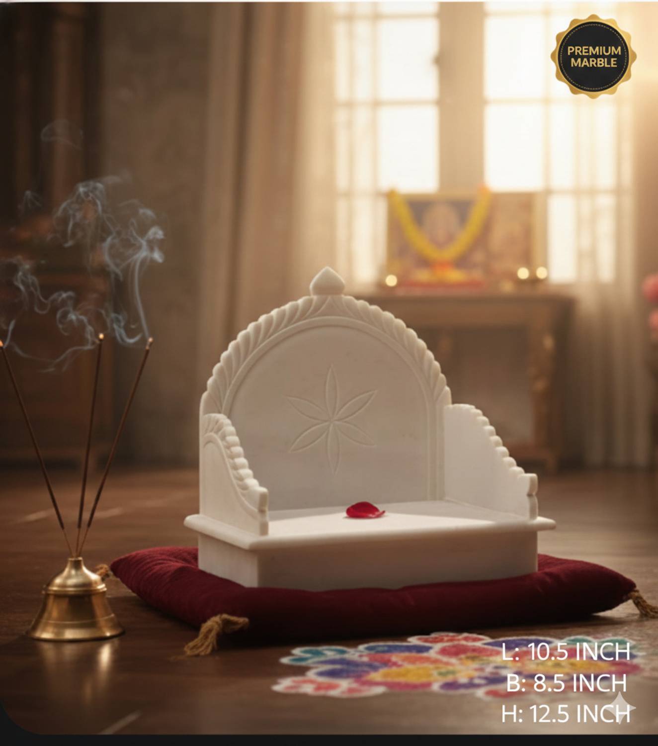 Dorato DHT 5 Stone Home Temple (Height: 31.75, Pre-assembled)