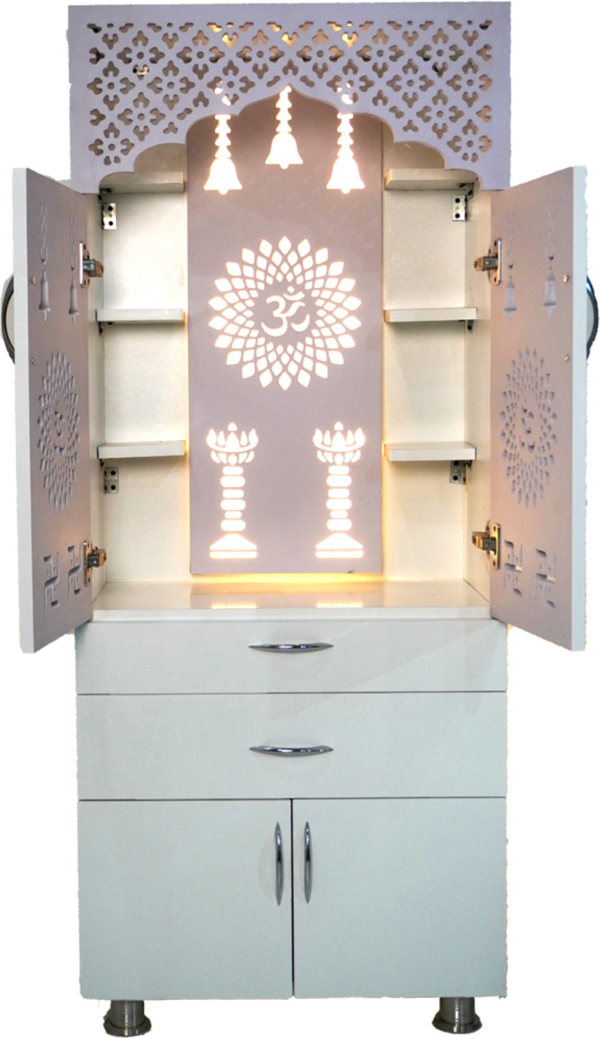Image of NITAYRA Moden Temple With Led Light , Temple Big Size Engineered Wood Home Temple