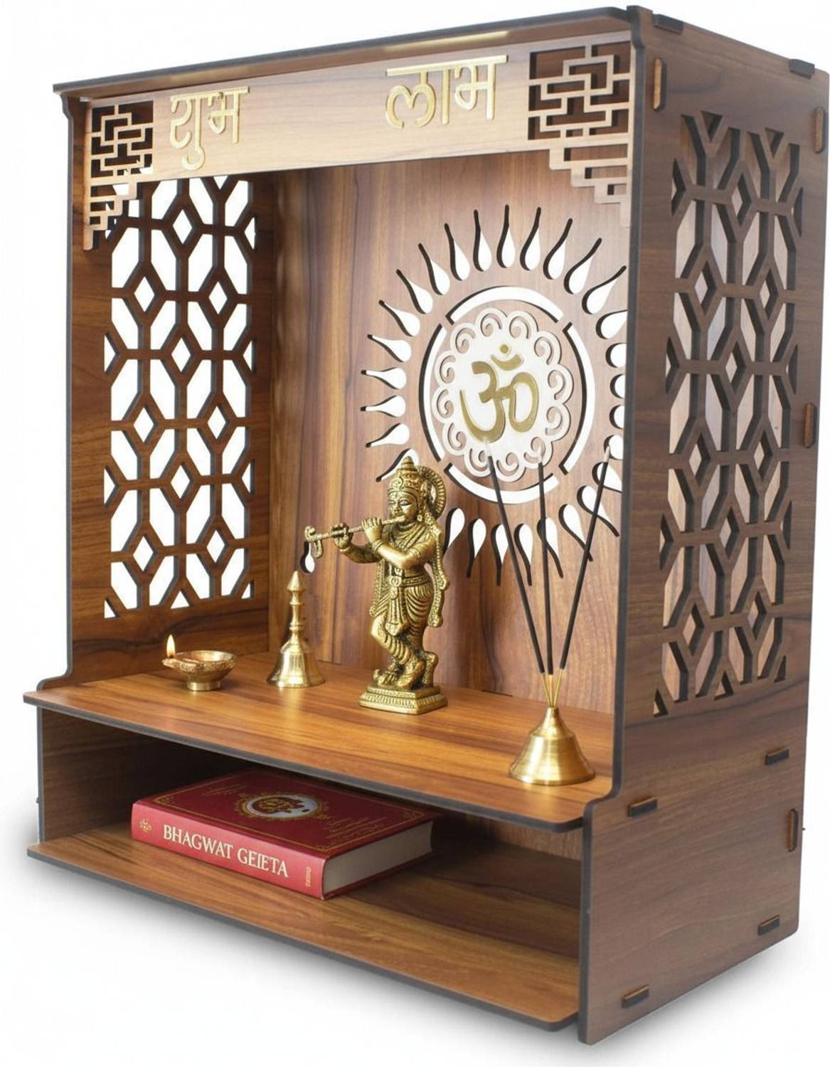 Gojeeva Engineered Wooden LED Temple - Image 5