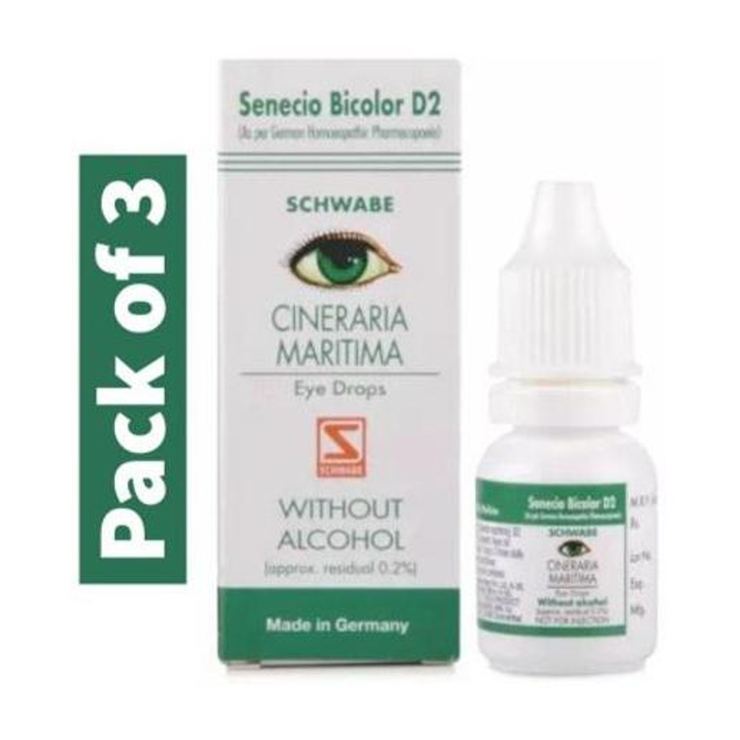 Image of Dr.Willmar Schwabe Germany Cineraria Maritima - Senecio Bicolor D2 Without Alchohol (residue 0.2%) eye Drops