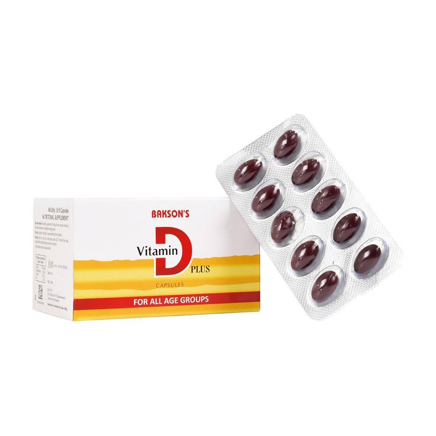 Bakson Vitamin D Plus Nutritional Supplement Capsules