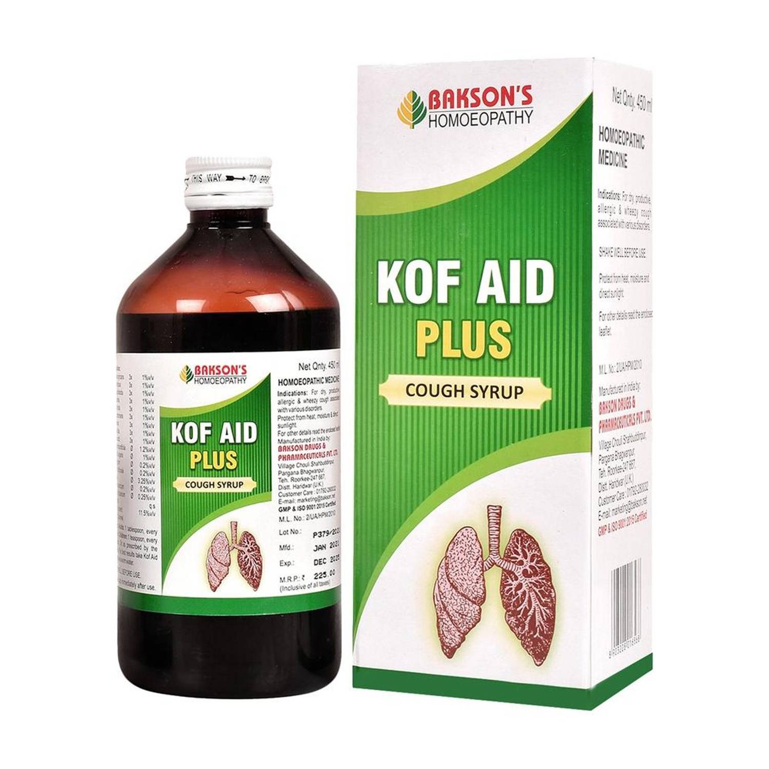 Bakson's Homoeopathy Kof Aid Plus Syrup