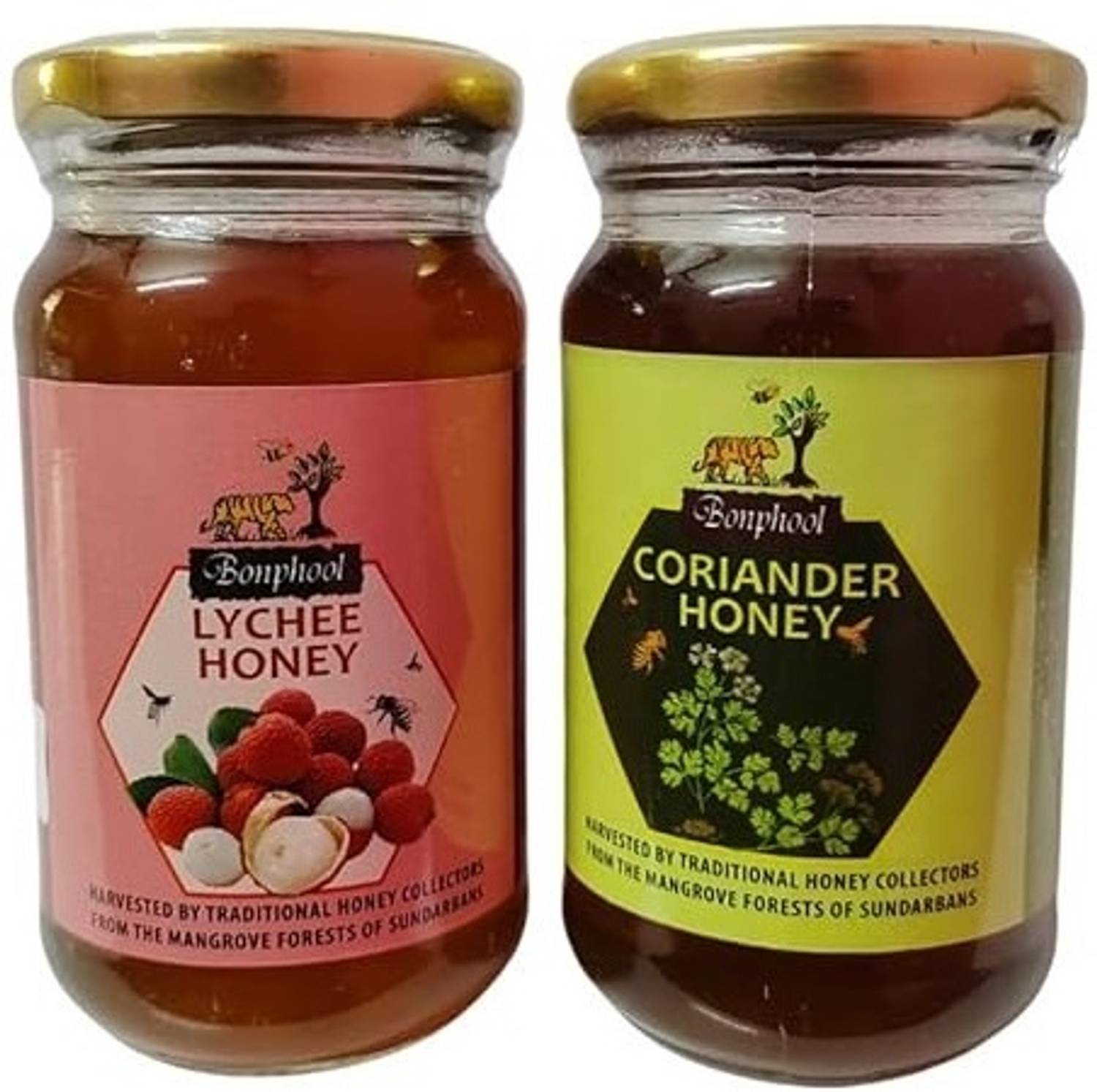 Bonphool Pack Of Lychee Honey 250 Gram And Coriander Honey 250 Gram