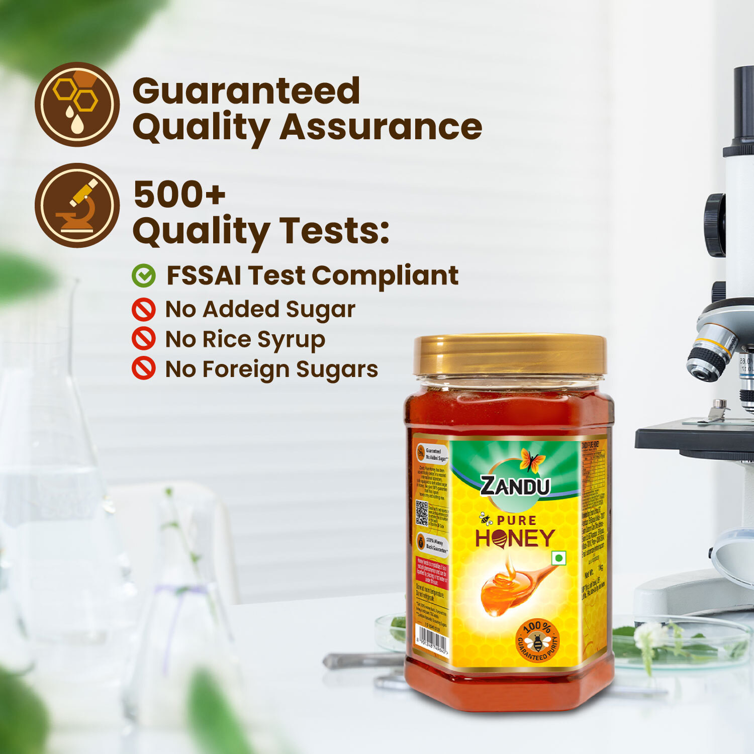 Image of ZANDU Pure Honey, 100% Purity, No Added Sugar