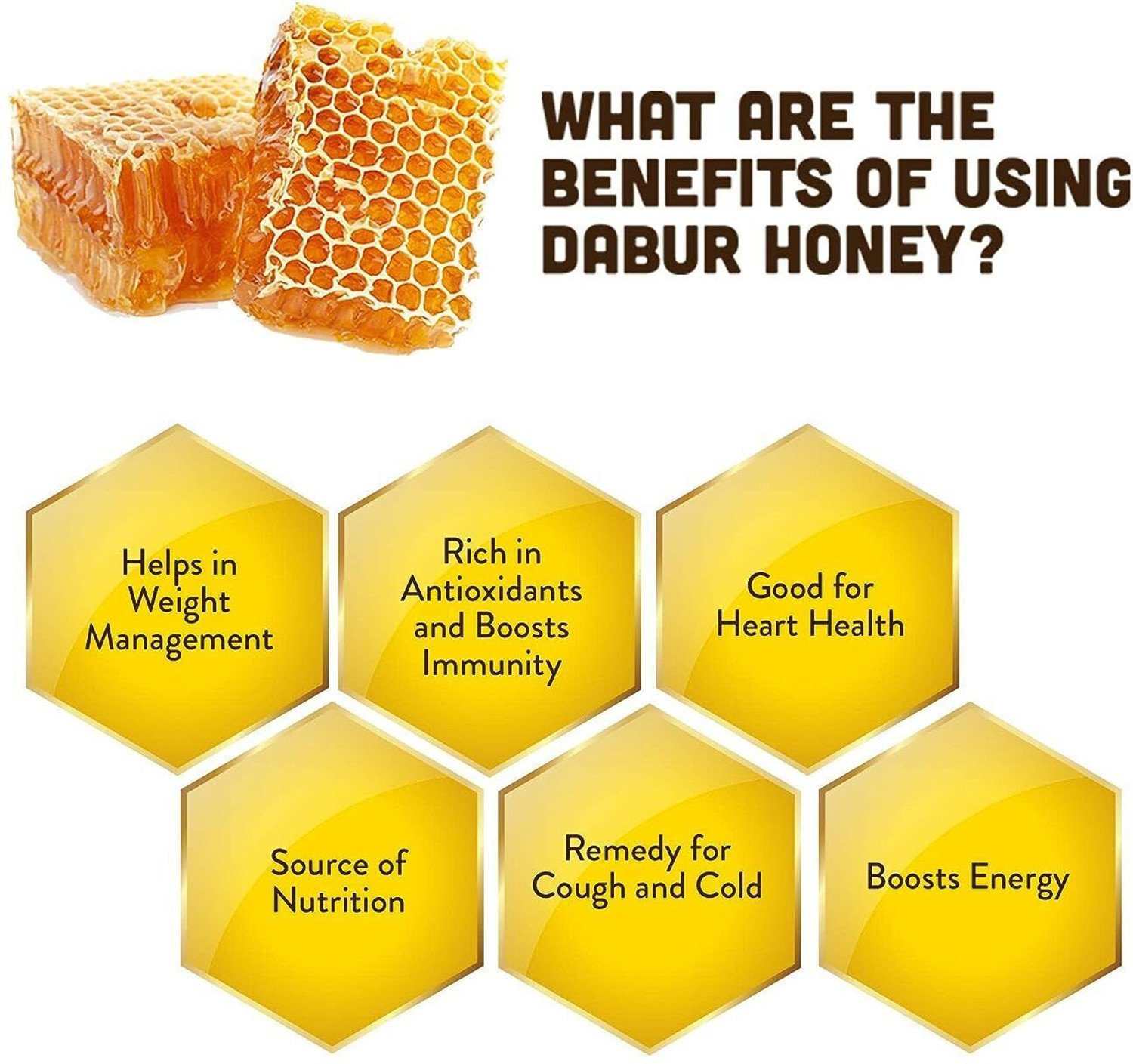 Image of Dabur Pure HONEY Brand with No Sugar Adulteration 225G (225 g)