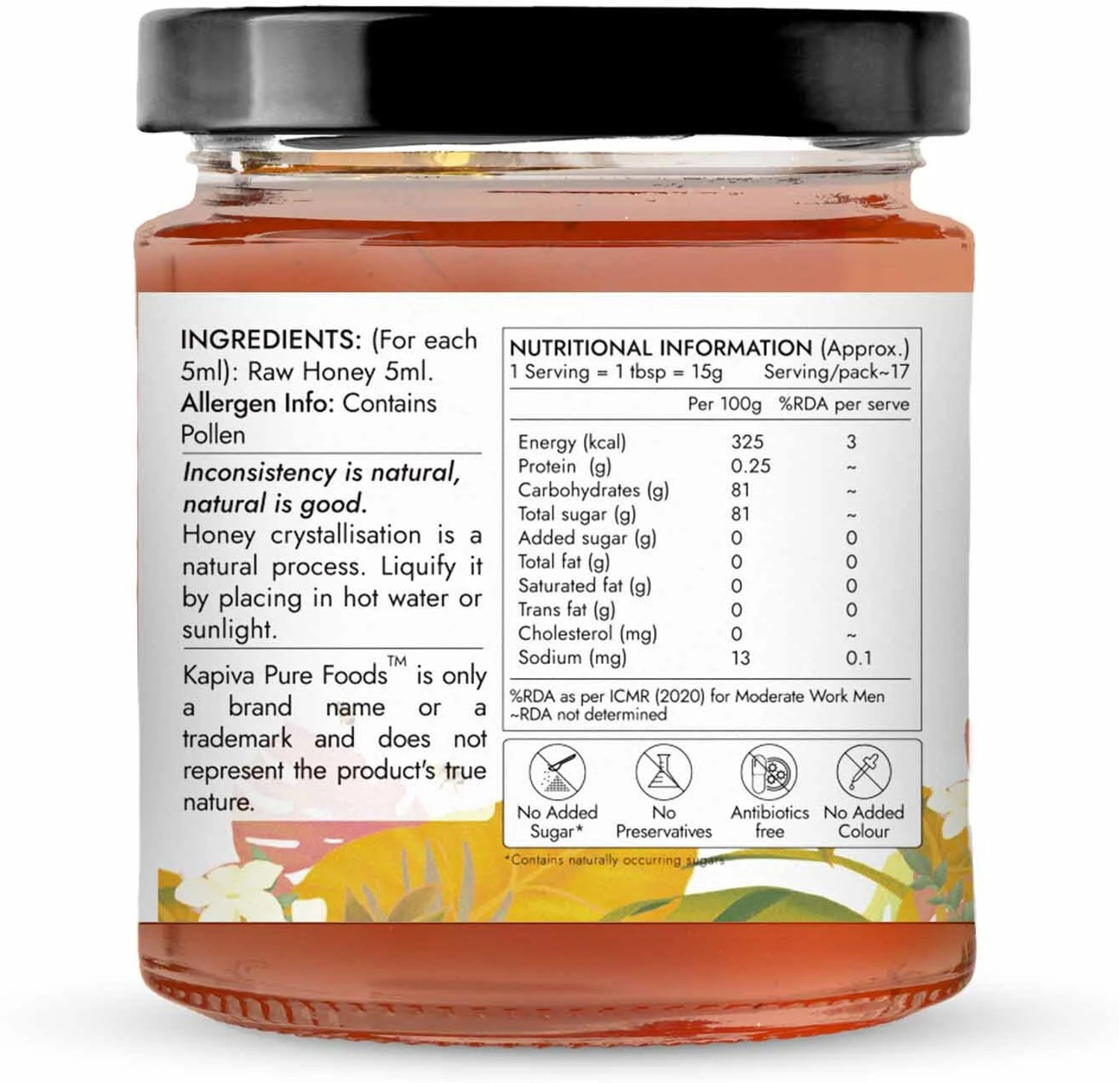 Image of Kapiva Organic Honey | 100% Natural & Organic | Strengthens Immunity & Aids Digestion