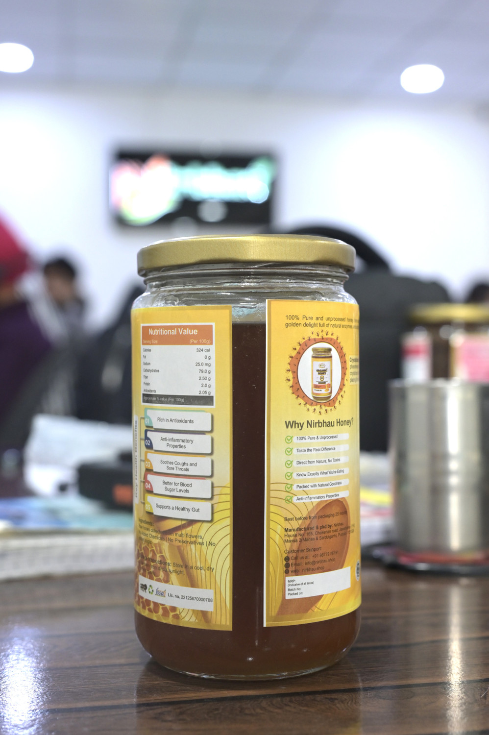 Image of nirbhau Organic Honey, Immunity Booster | Raw Unprocessed Unheated Natural Nectar