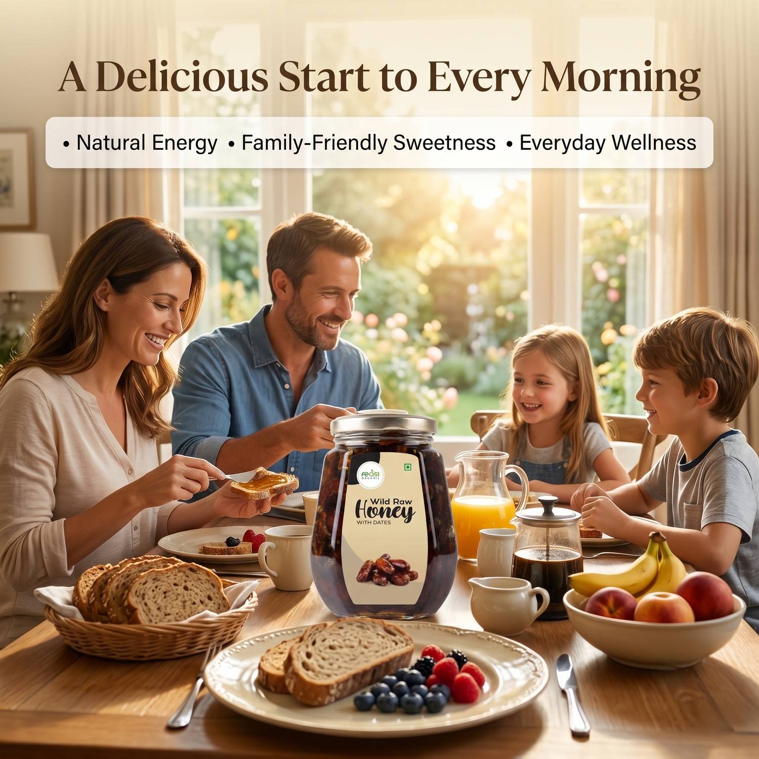 Feast Organic Wild Raw Honey with Dry Fruits Combo - Image 5